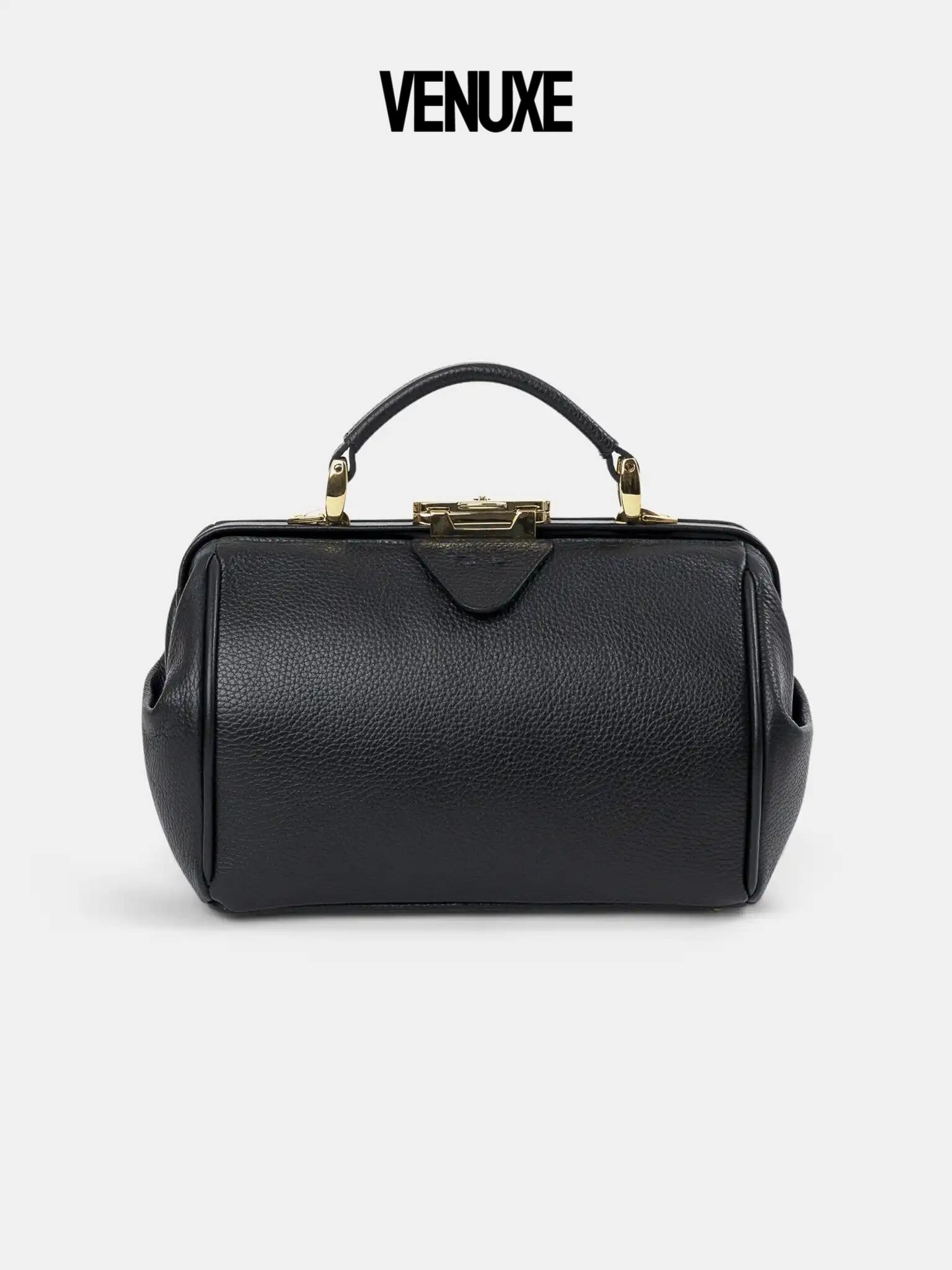 The Sophie -  Midnight Black Calf Grain