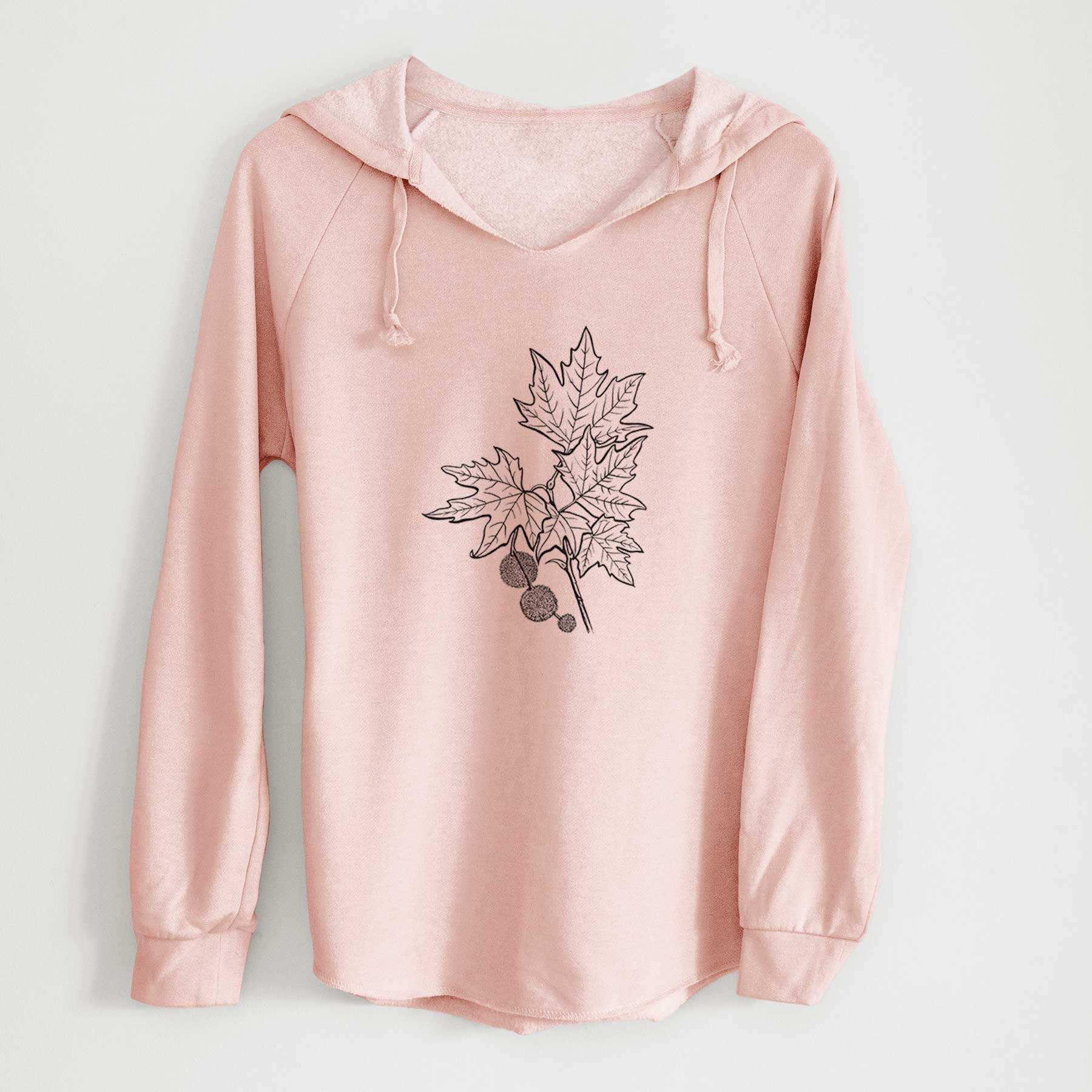 Platanus Orientalis - Oriental Plane Tree Stem with Leaves - Cali Wave Hooded Sweatshirt