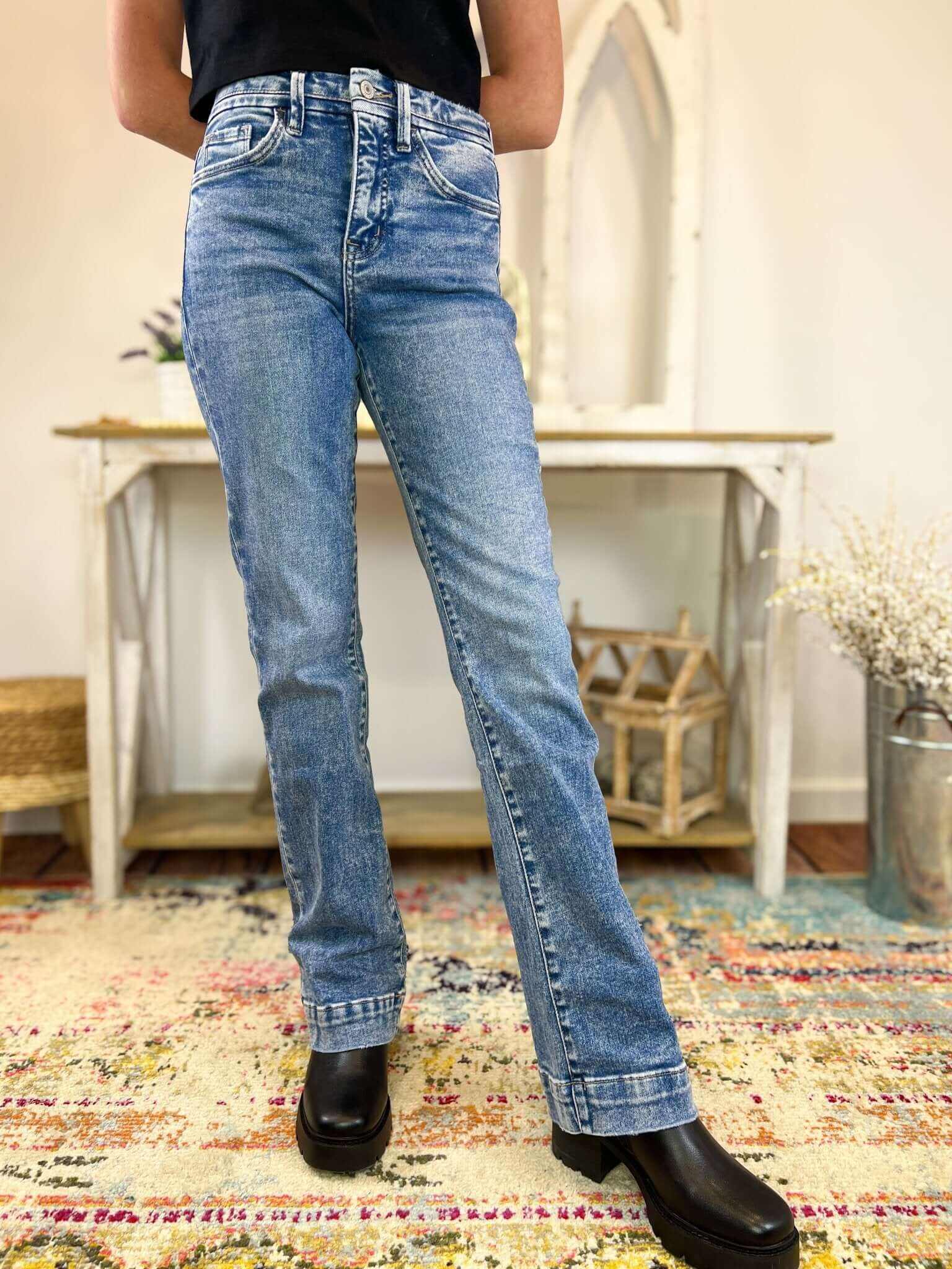Lovervet by Vervet Protegee Tummy Control Bootcut Trouser Jeans