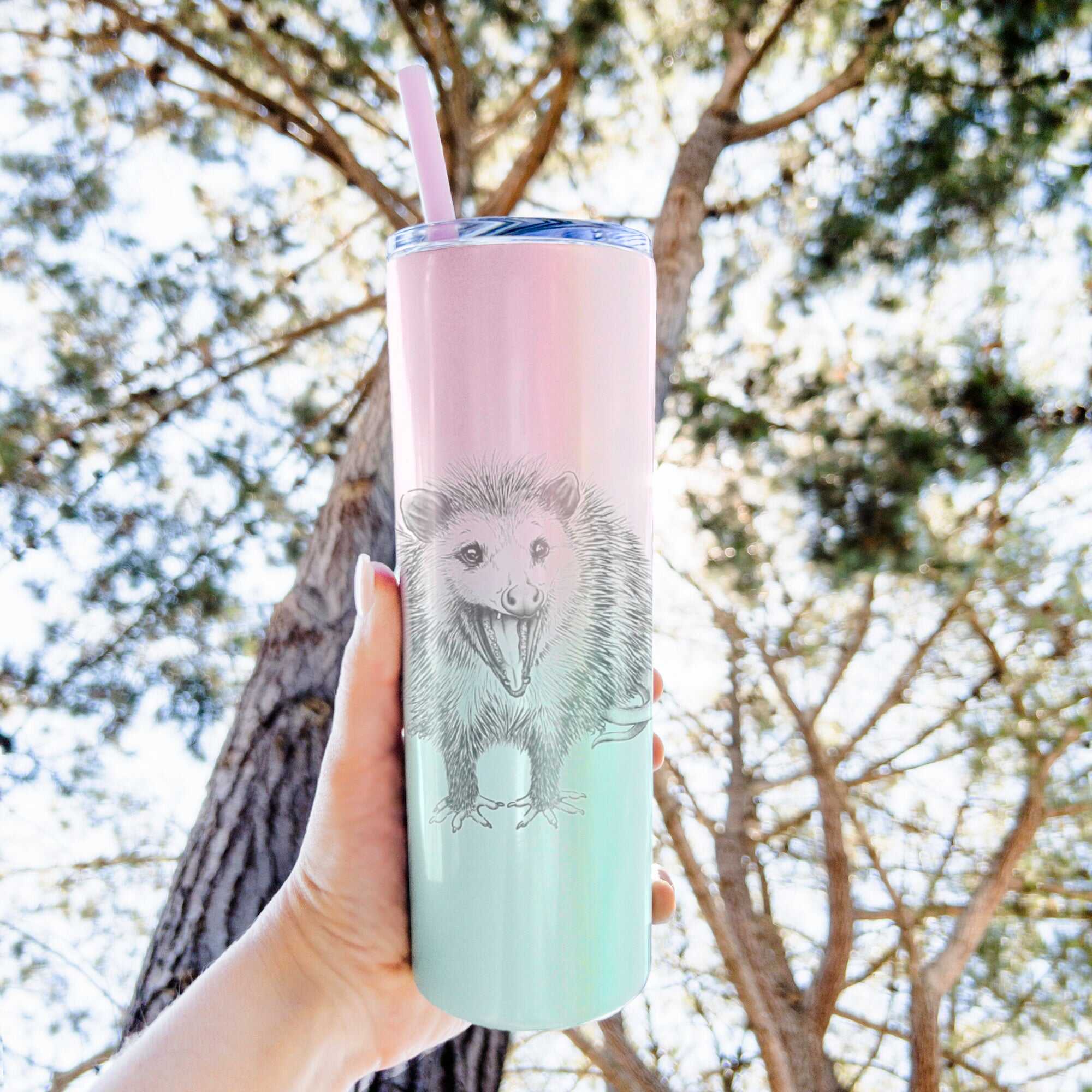 Hissing Opossum - Didelphidae - 20oz Skinny Tumbler