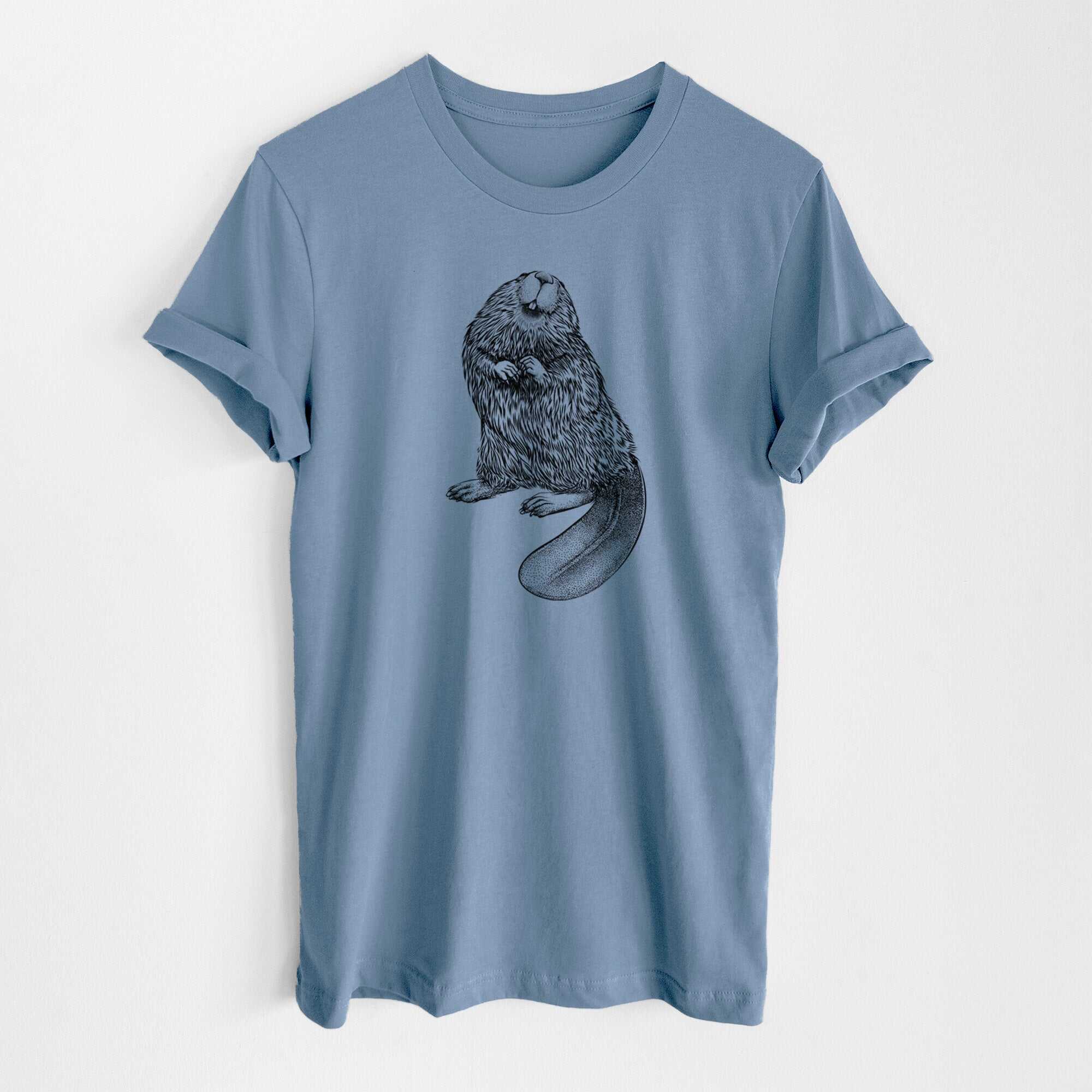 North American Beaver - Castor canadensis - Lightweight 100% Cotton Unisex Crewneck