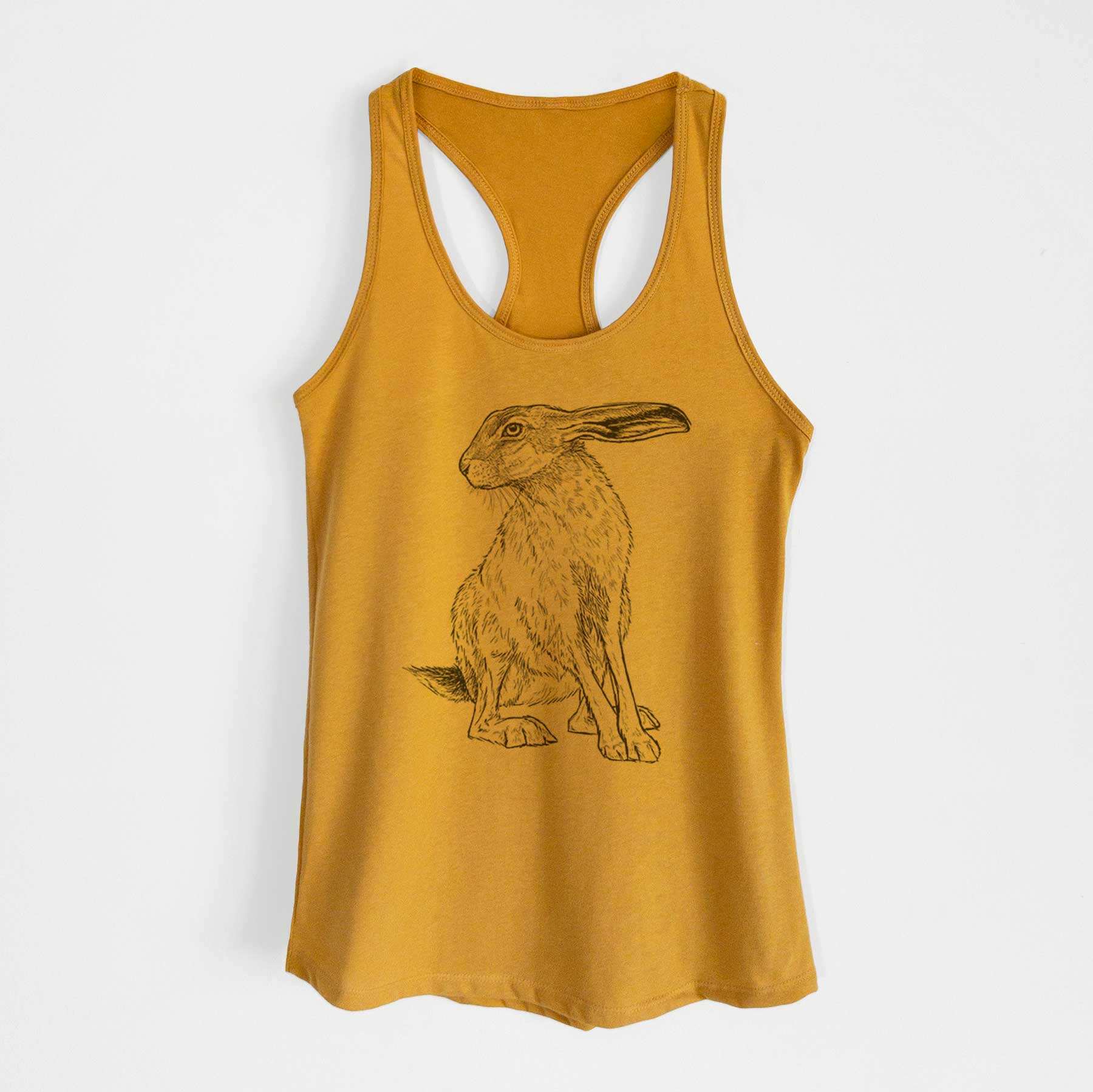 Black-tailed Jackrabbit - Lepus californicus - Women's Racerback Tanktop