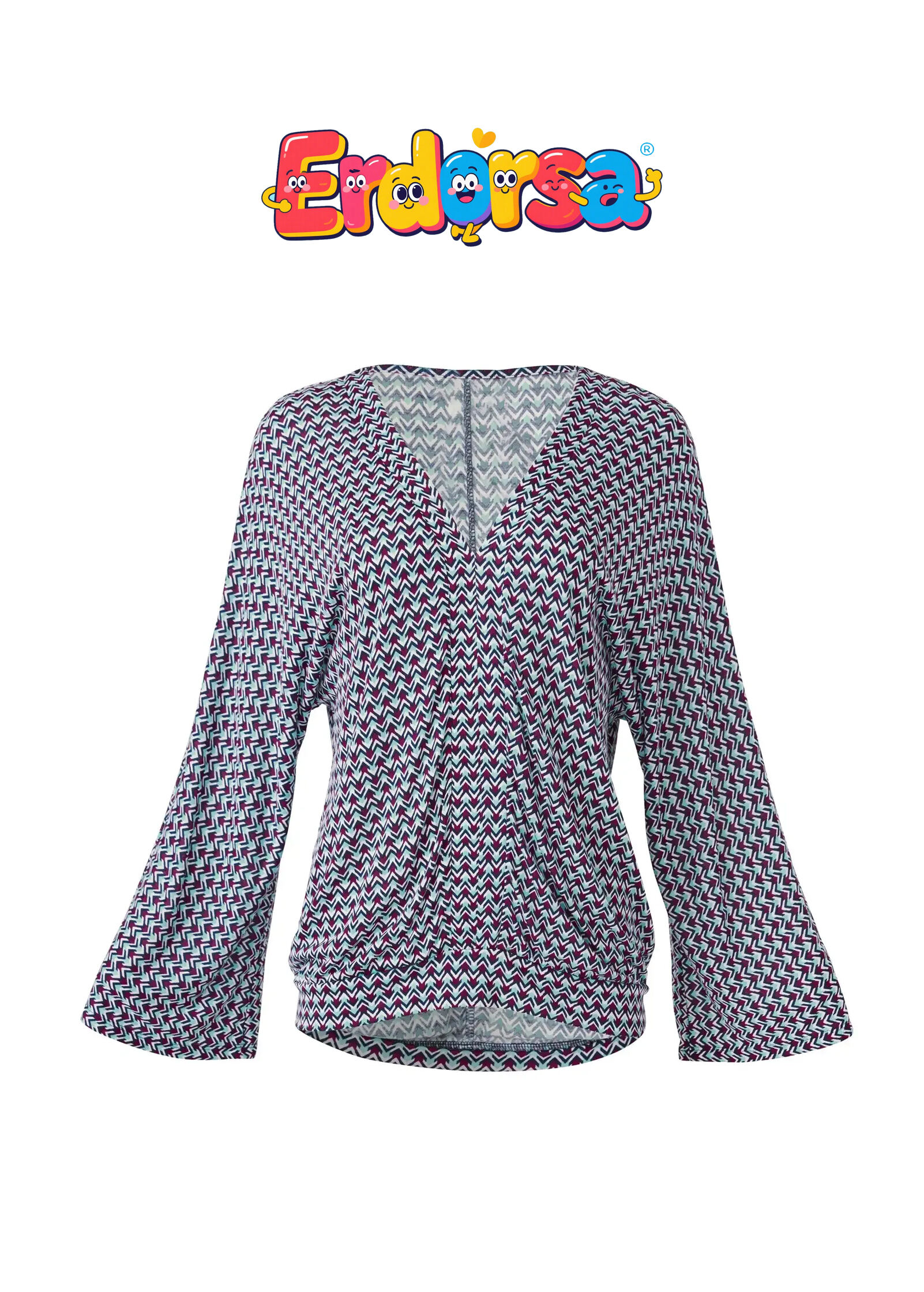 Banded Hem Top - Turquoise