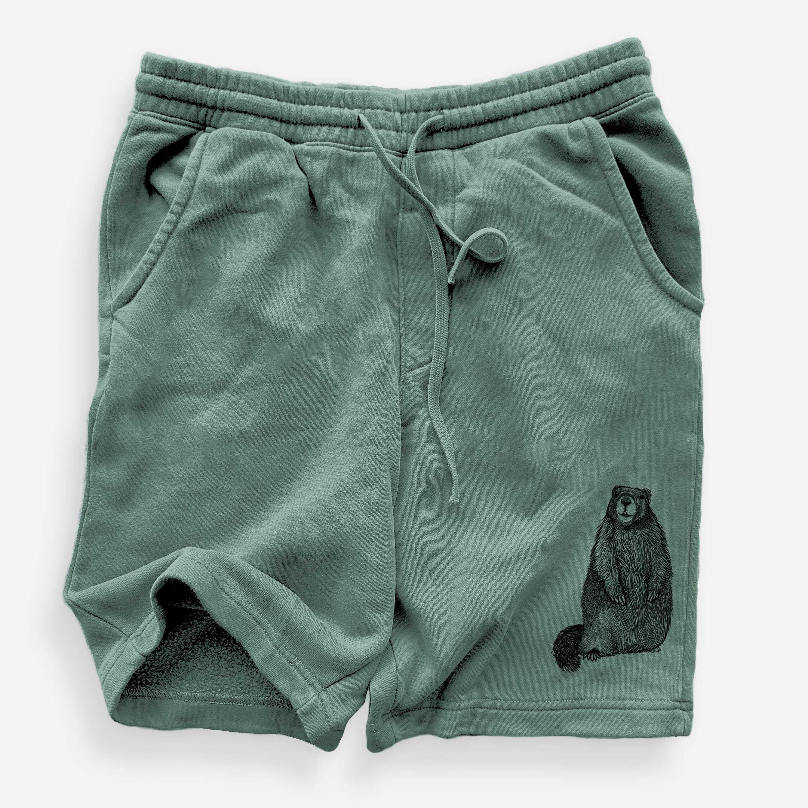 Yellow-bellied Marmot - Marmota flaviventris - Unisex Pigment Dyed Shorts
