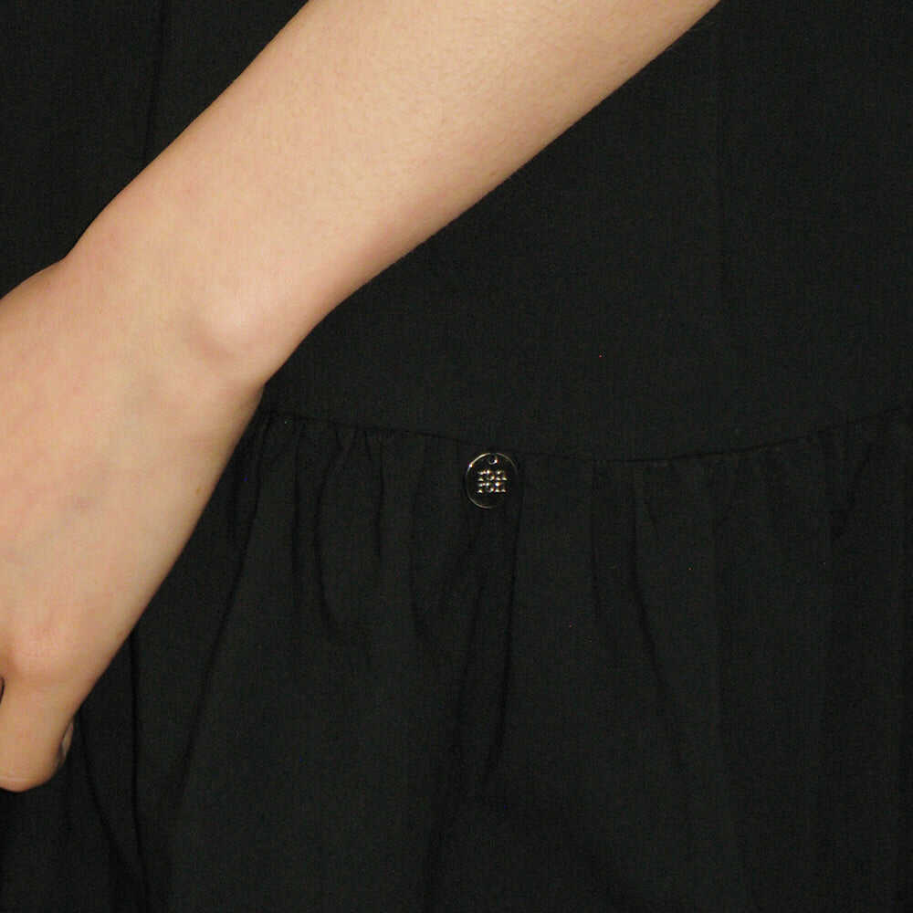 SHORT SLEEVE ONEPIECE DRESS BLACK