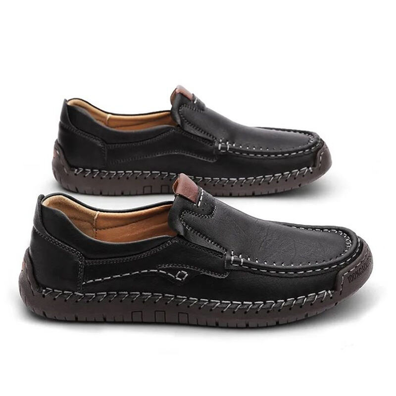 Men's Hand-Stitched Slip-On Orthopedic Leather Shoes Loafers