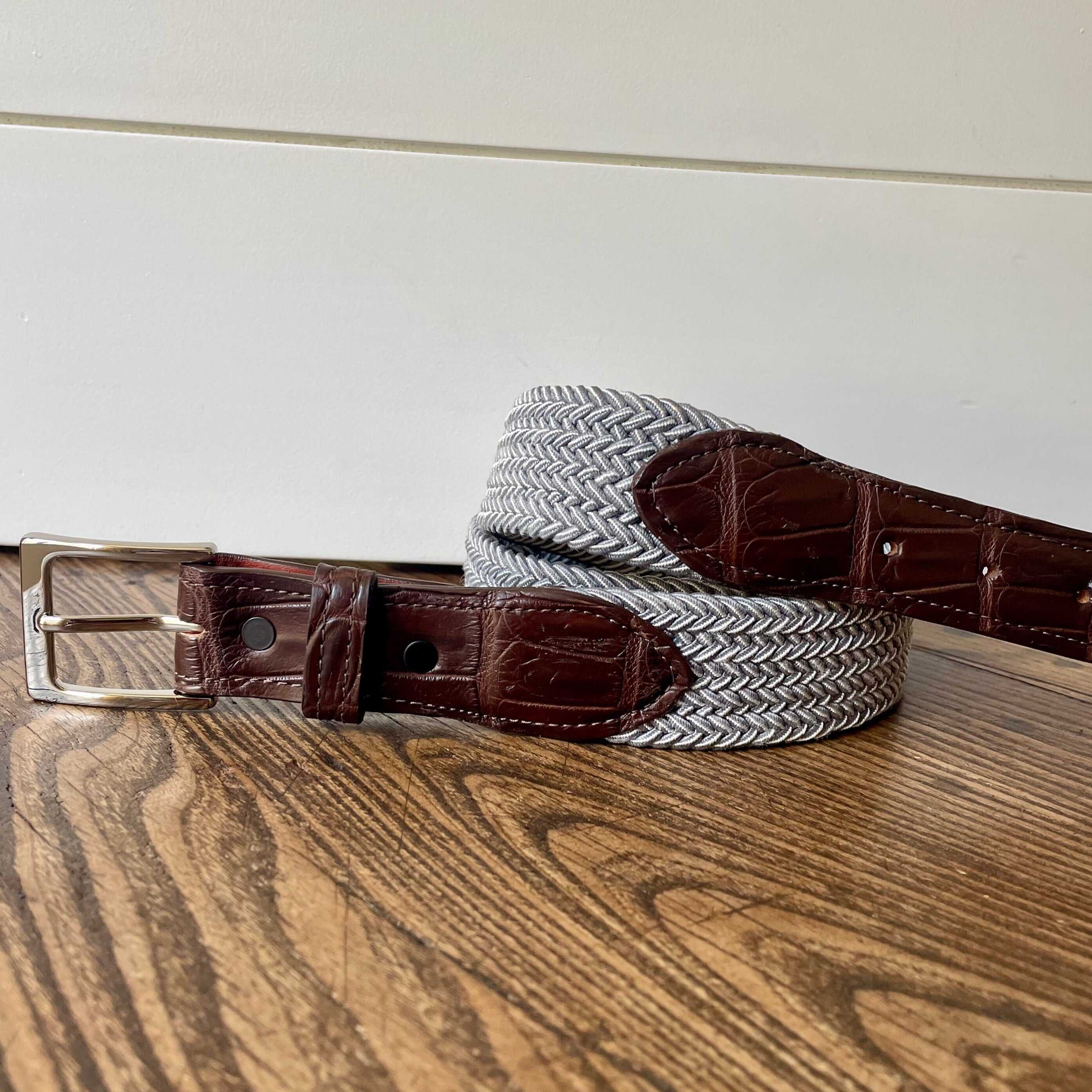 The Stretch Belt, Grey & White