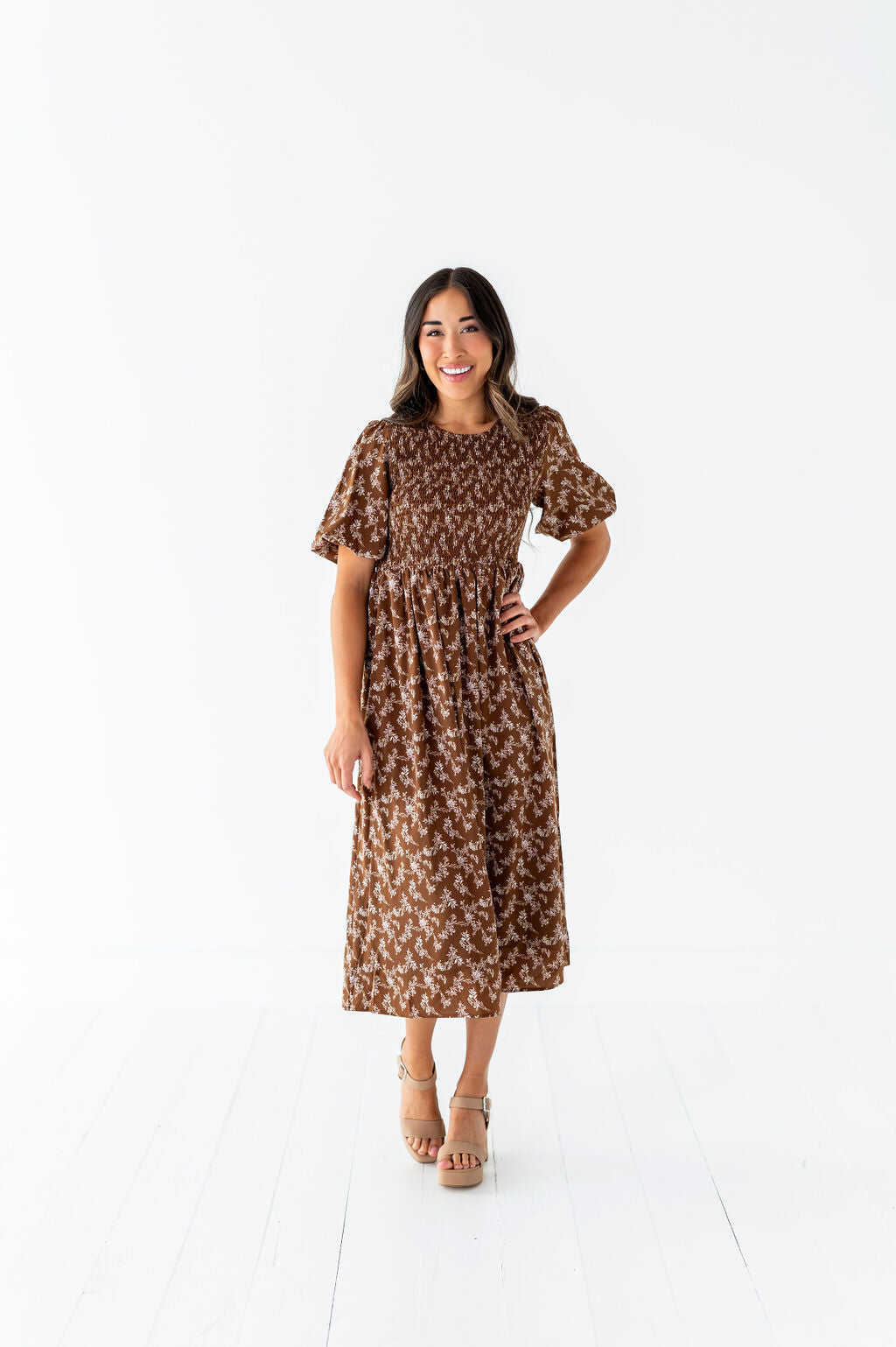Mallory Smocked Dress - Size Small, 2X, & 3X Left
