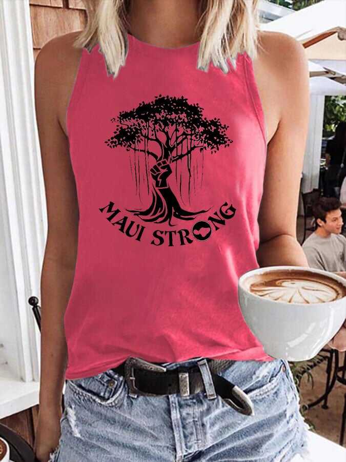 Women's Maui Strong Print Sleeveless Tank Top