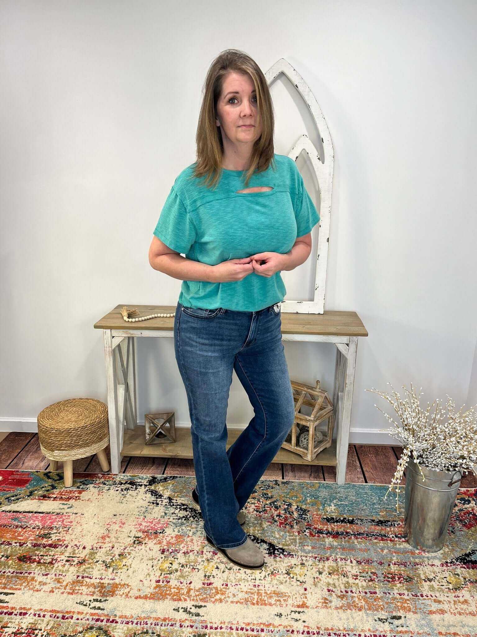 Judy Blue Mid-Rise Thermal Bootcut Jean