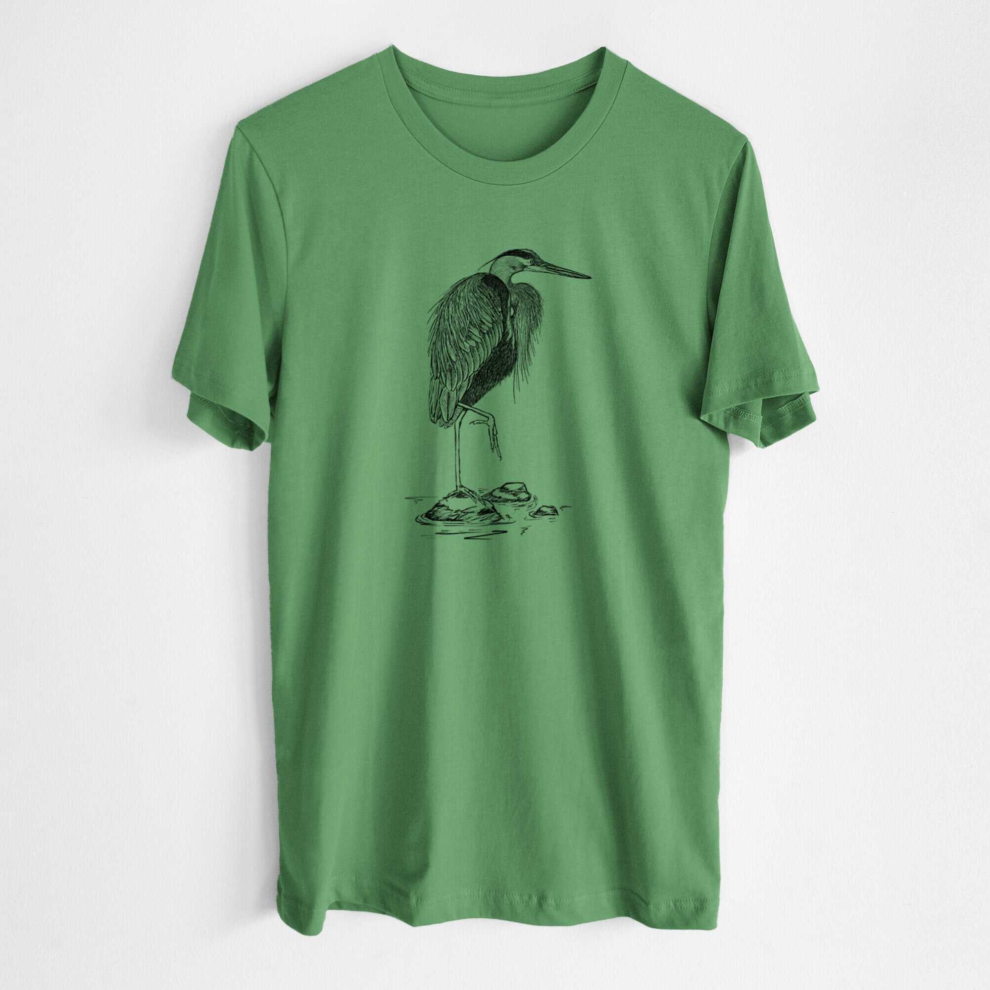 Ardea herodias - Great Blue Heron - Lightweight 100% Cotton Unisex Crewneck