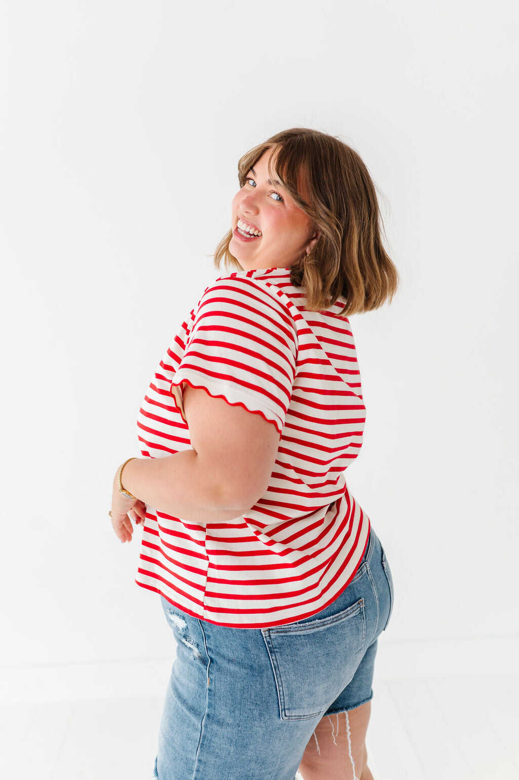 Lincoln Striped Top - Size 3XL Left