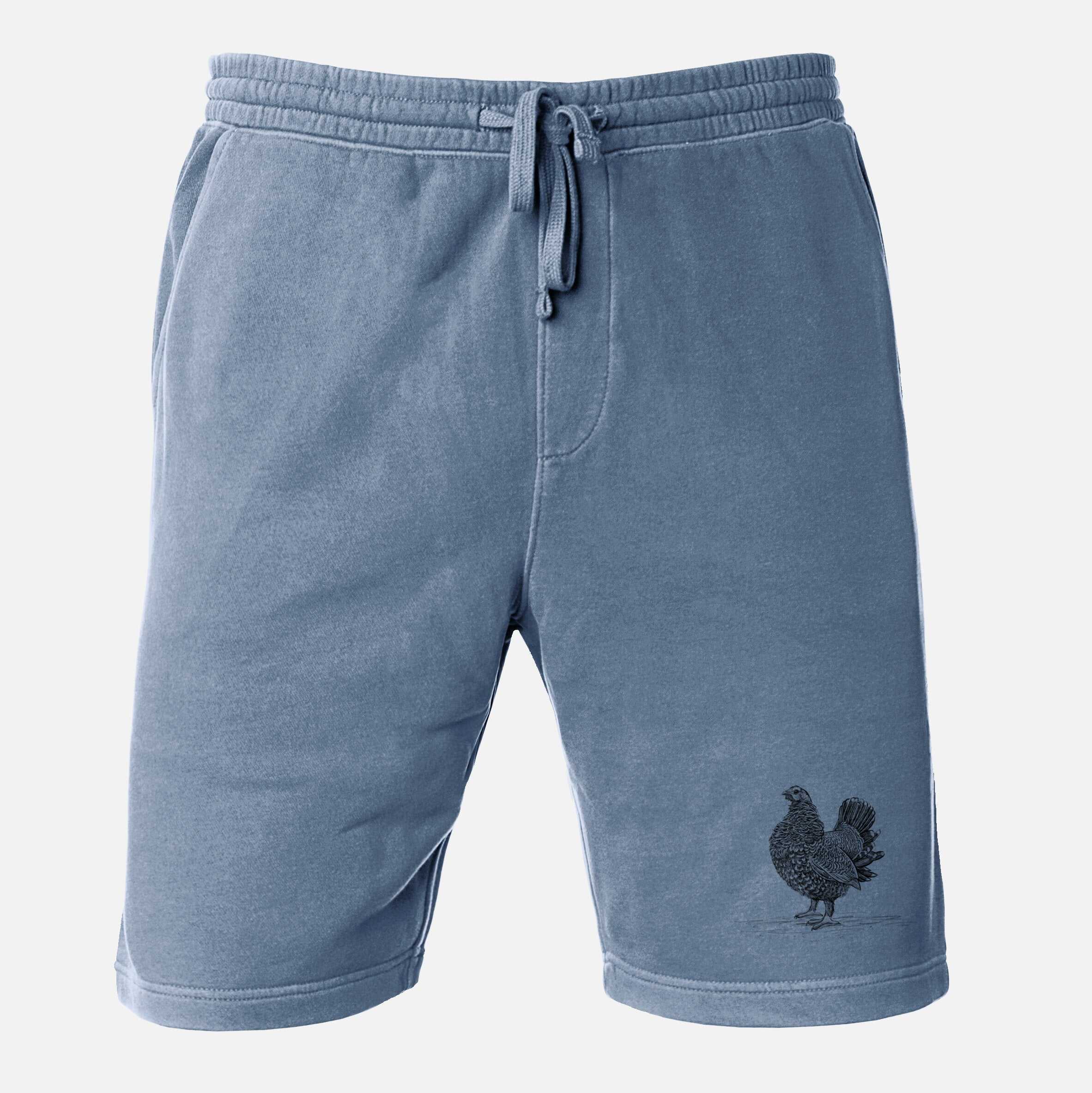Male Spruce Grouse - Canachites canadensis - Unisex Pigment Dyed Shorts