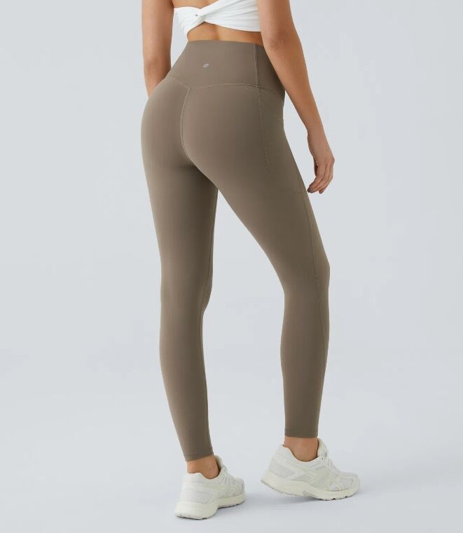 High Waisted Tummy Control Side Pocket Shaping Training  Leggings