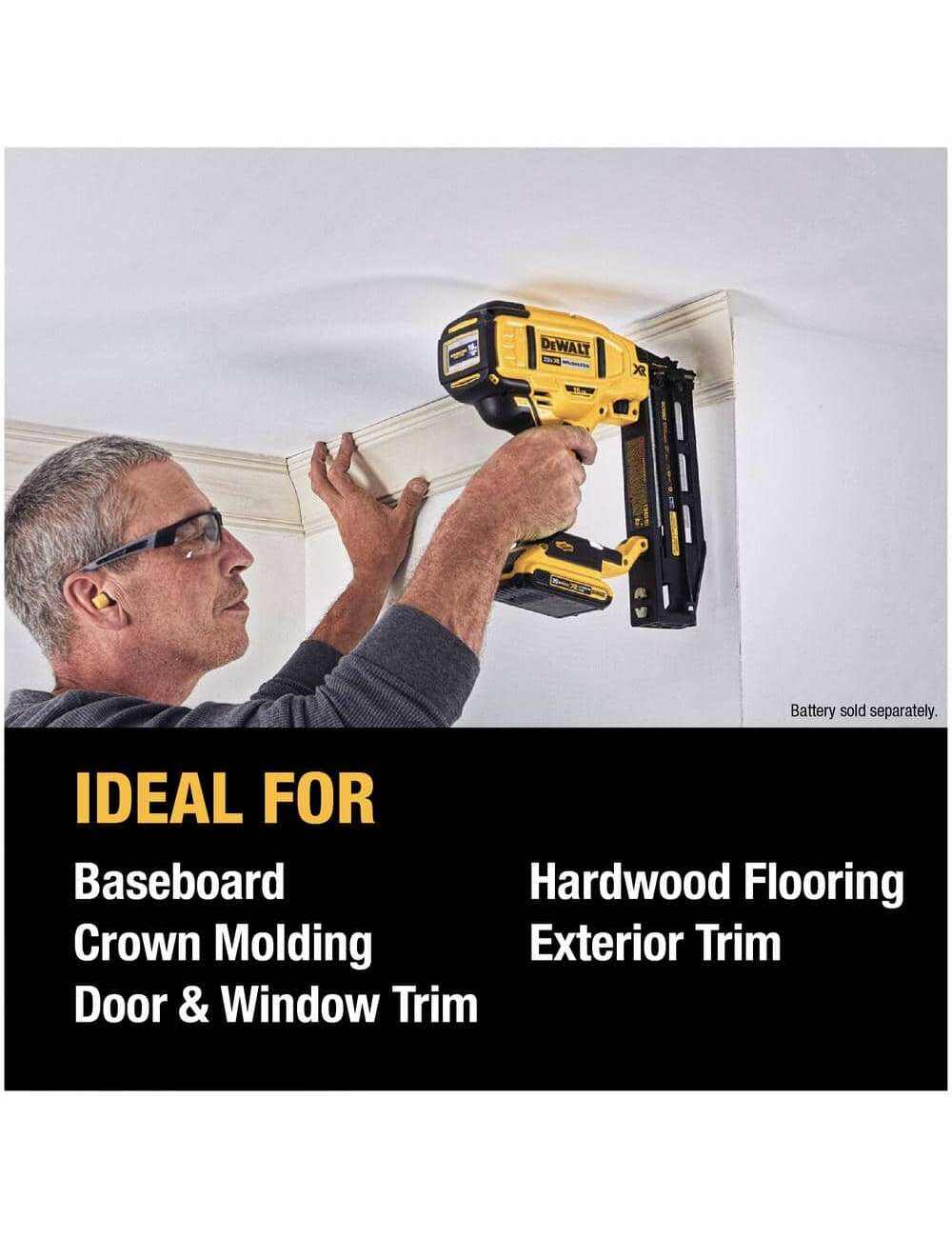 Dewalt cordless finish nailer best sale tool only