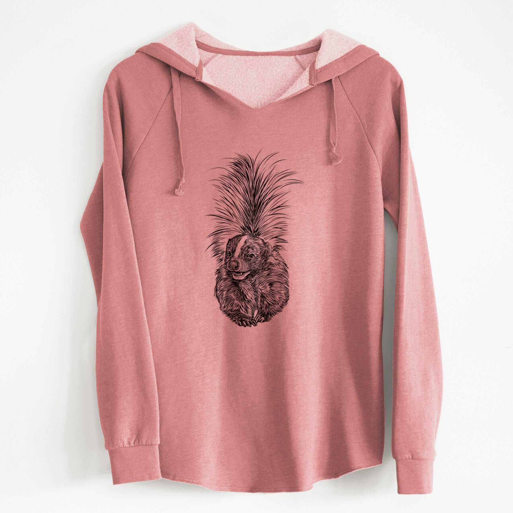 Striped Skunk - Mephitis mephitis - Cali Wave Hooded Sweatshirt