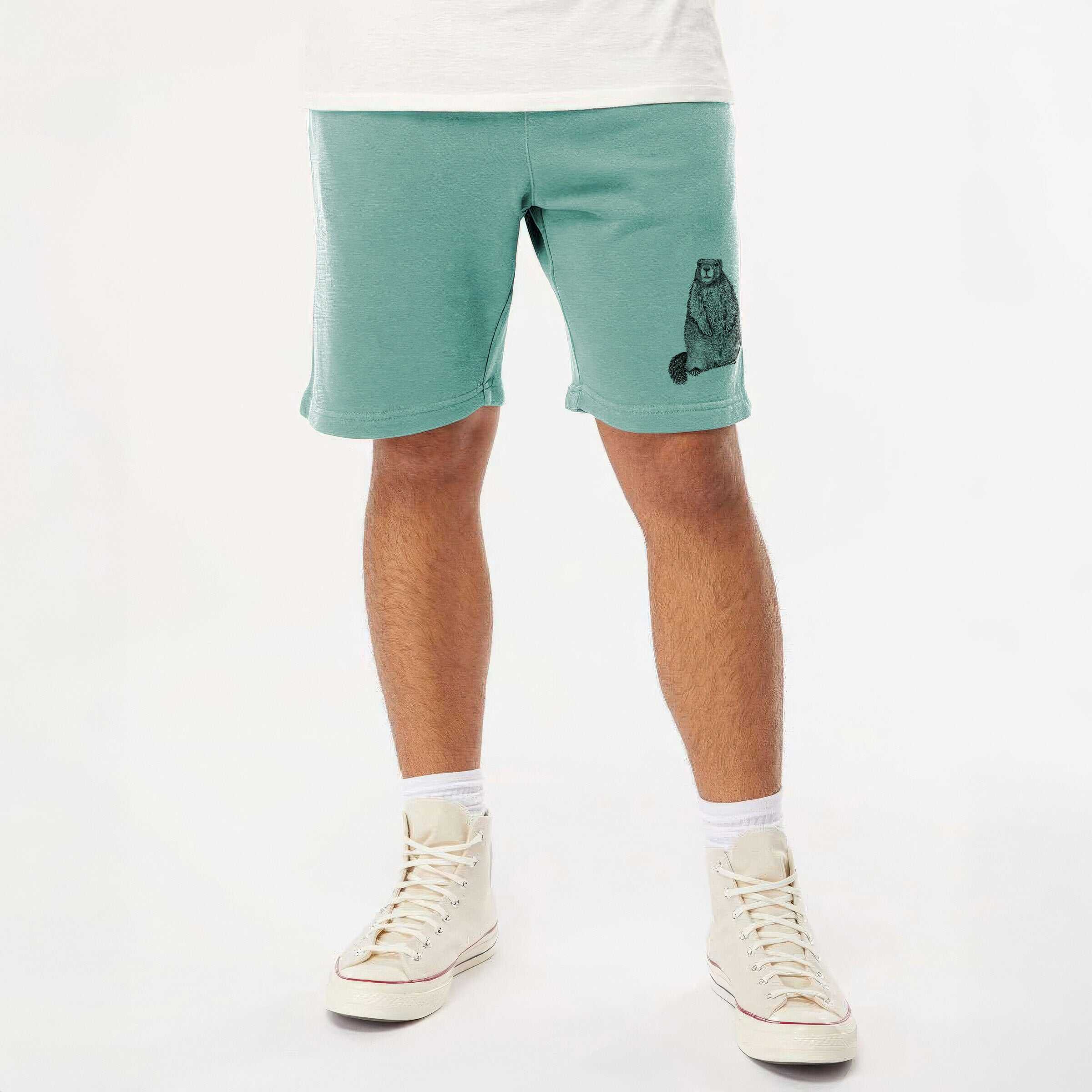 Yellow-bellied Marmot - Marmota flaviventris - Unisex Pigment Dyed Shorts