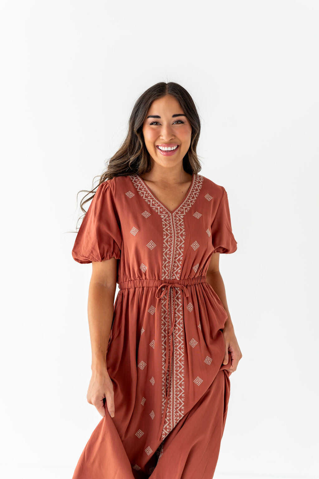 Colleen Embroidered Dress - Size 1X, 2X, & 3X Left