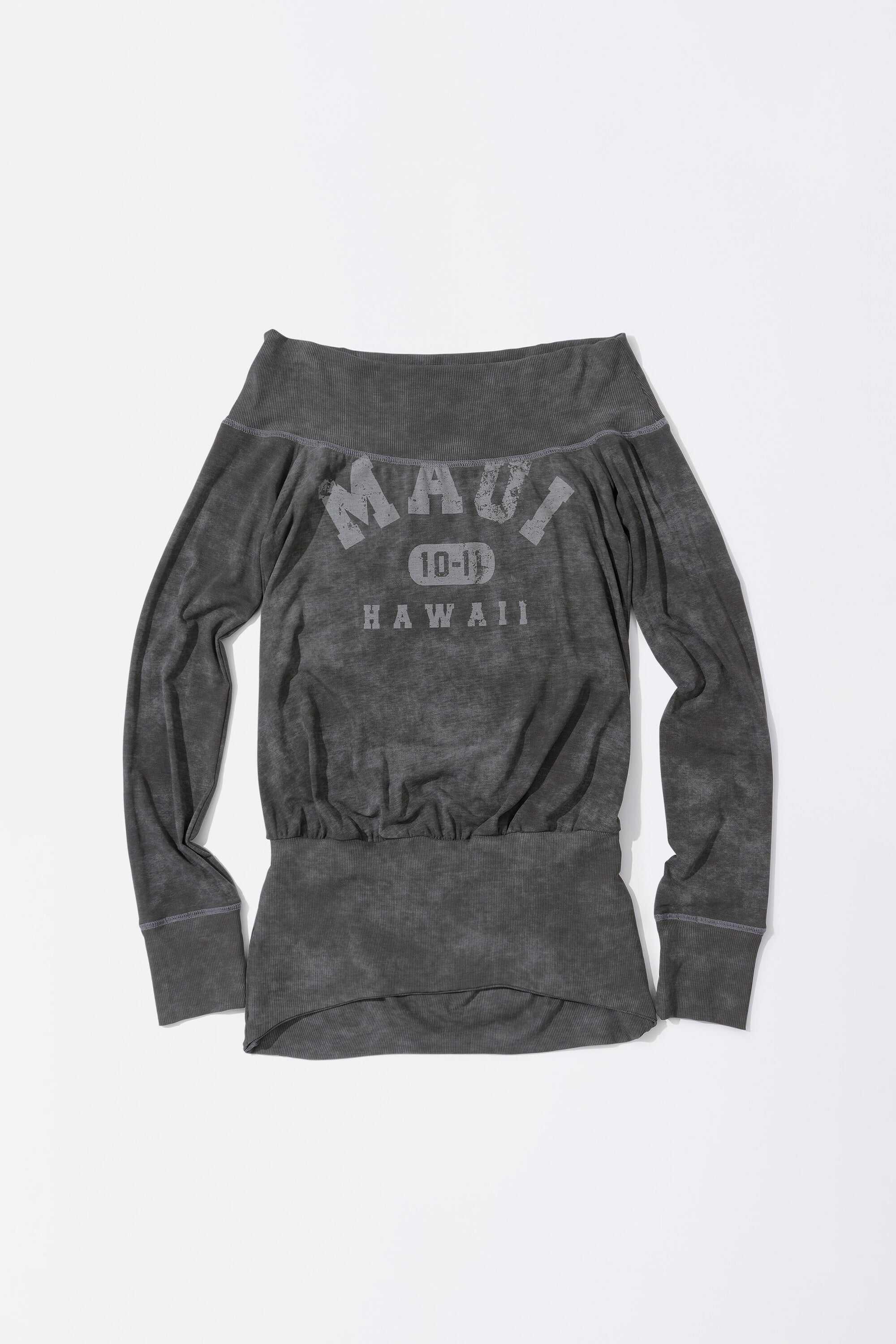 SCULPTOR Maui Off-Shoulder Dress Washed Charcoal