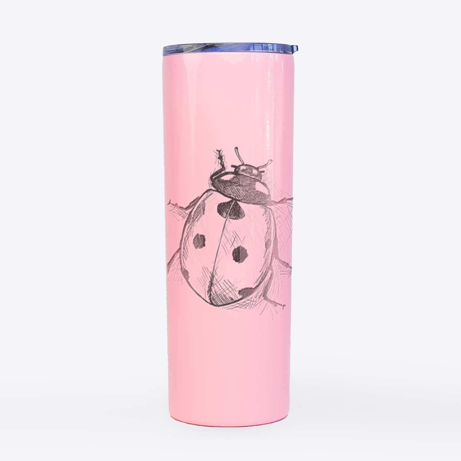 Coccinella septempunctata - Seven-spot Ladybird Ladybug - 20oz Skinny Tumbler