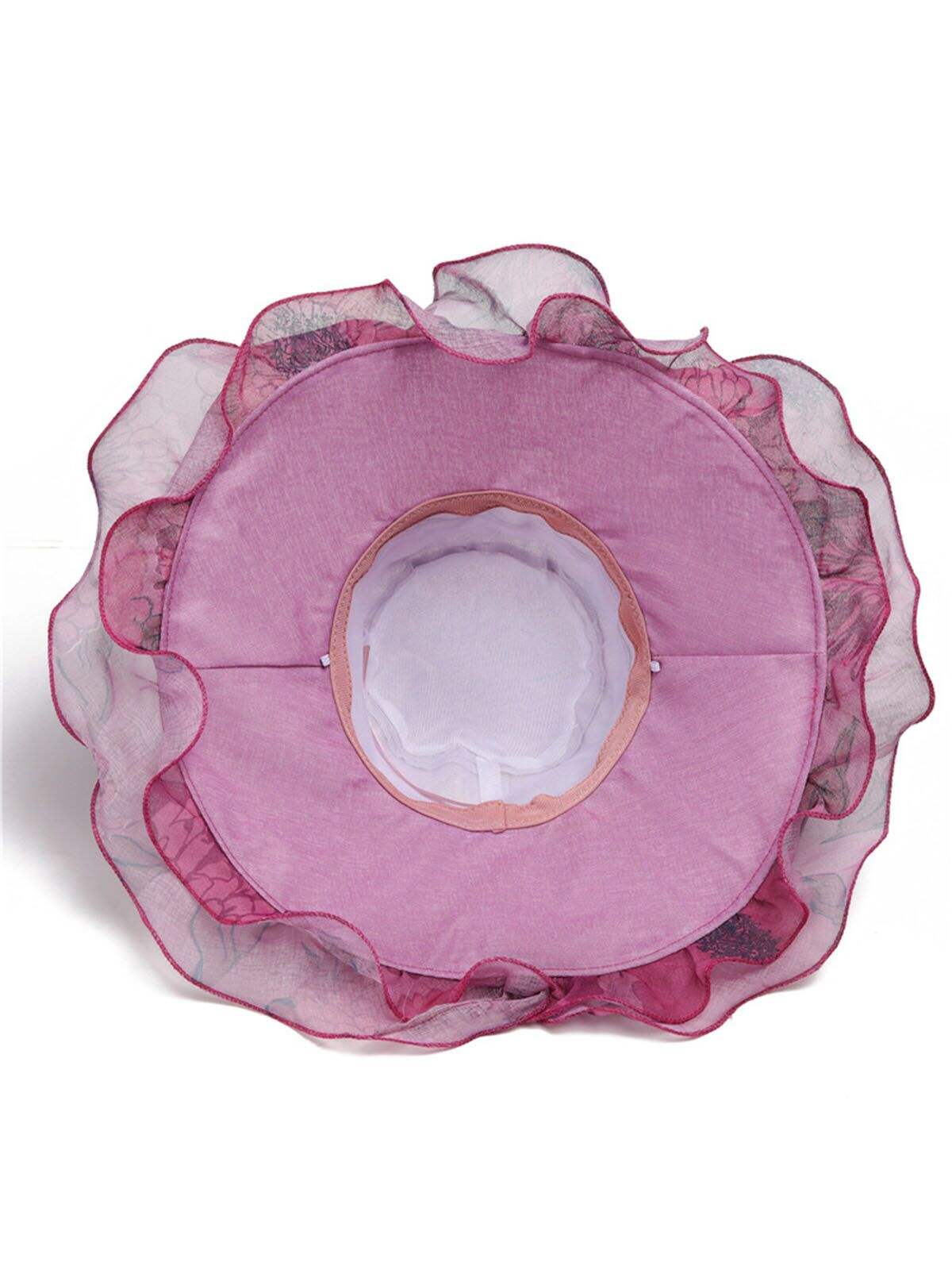 Vintage Bow Floral Chiffon Sun Hat