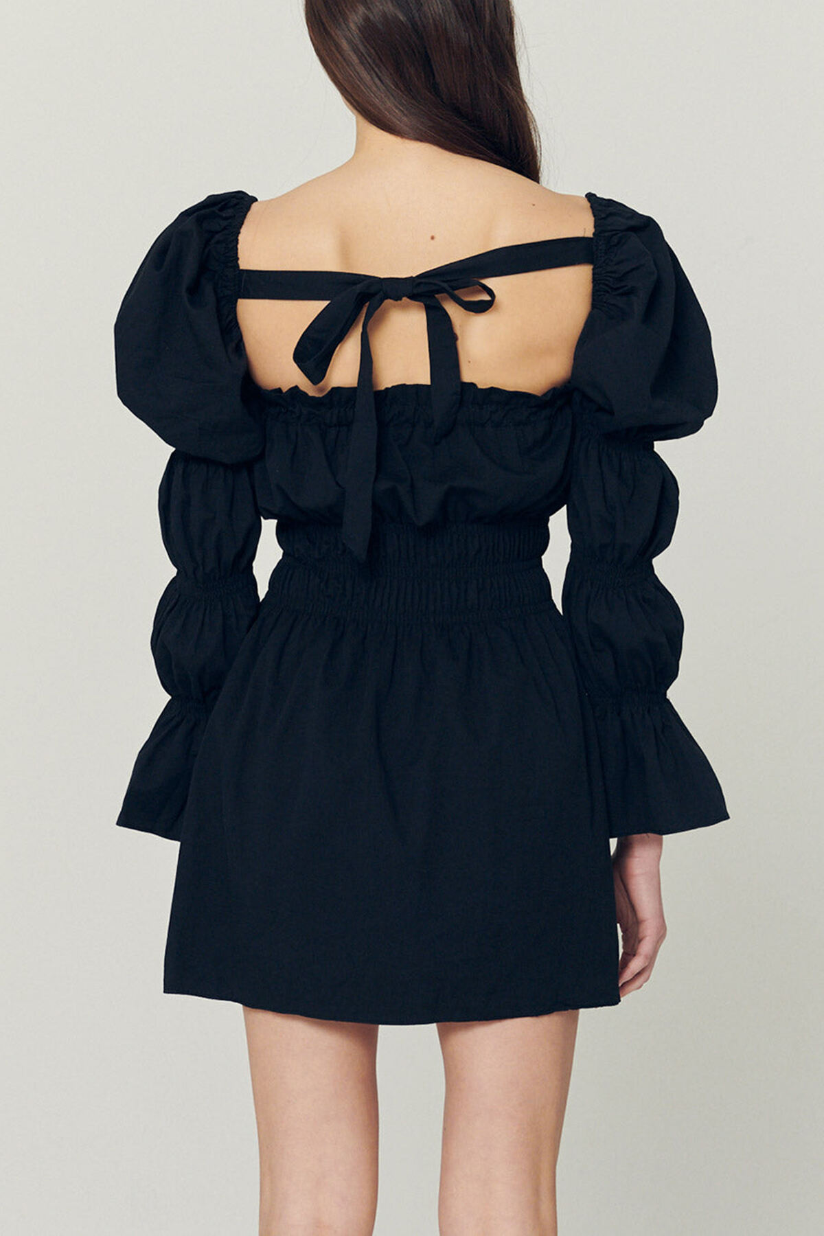 Clare Balloon Sleeve Mini Dress