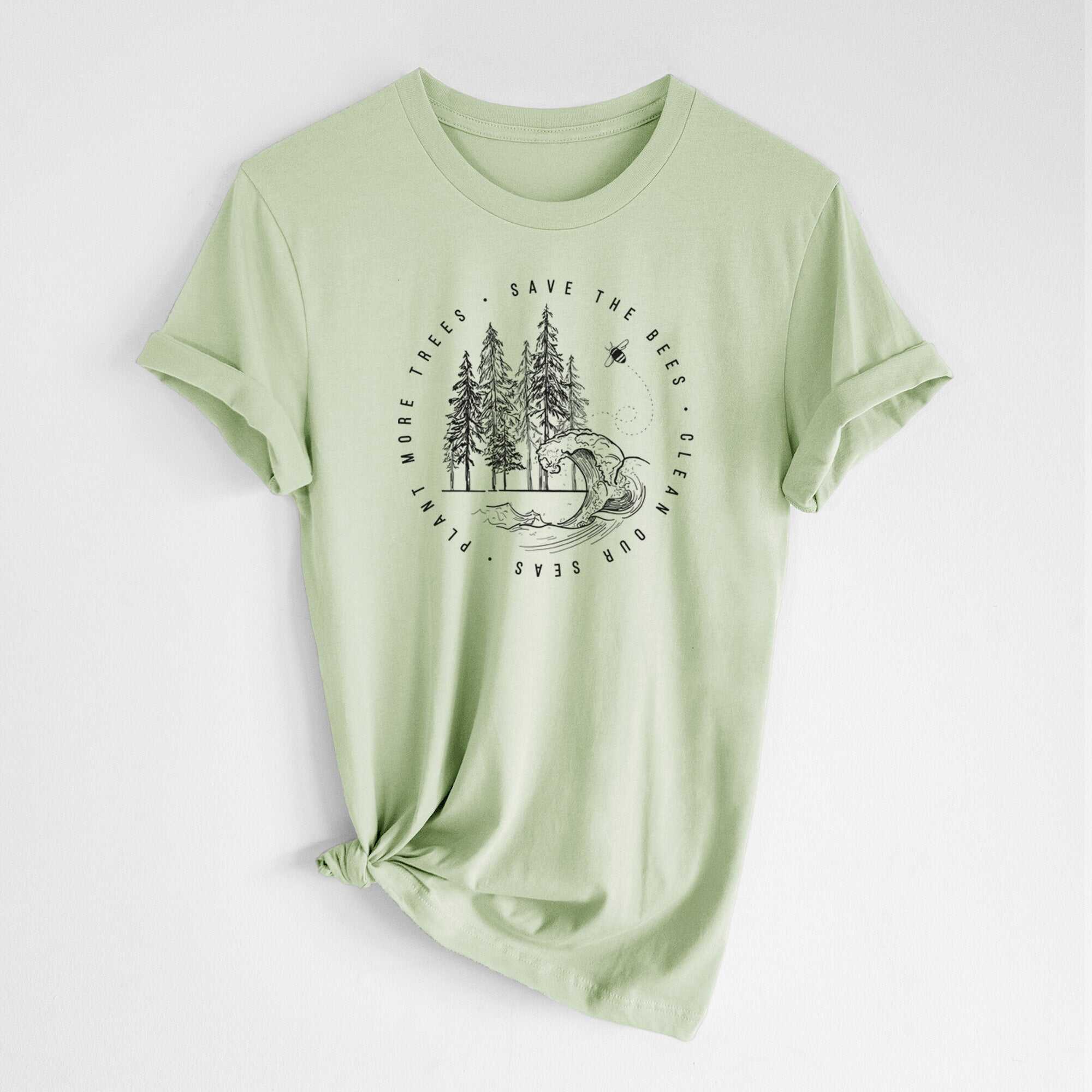 Save the Bees, Clean our Seas, Plant more Trees - Lightweight 100% Cotton Unisex Crewneck