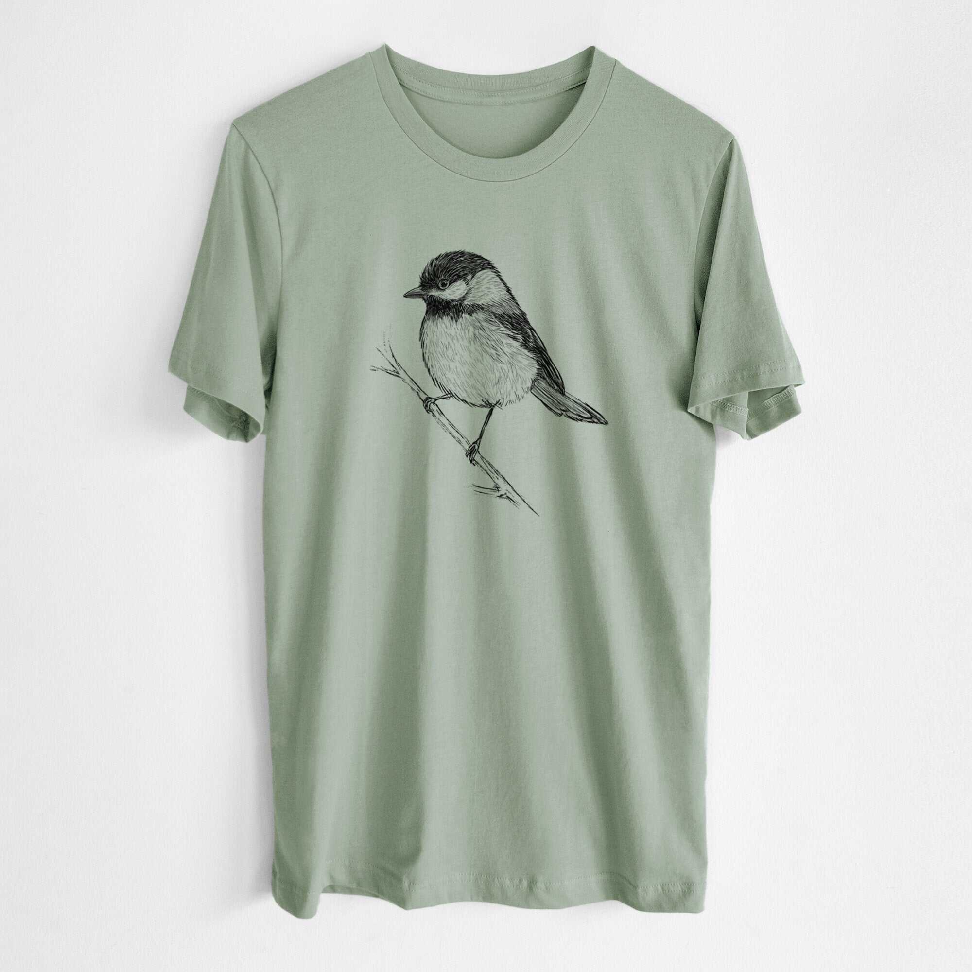 Black-capped Chickadee - Poecile atricapillus - Lightweight 100% Cotton Unisex Crewneck