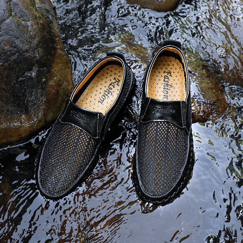 Men's Breathable Quick Drying Mesh Comfy Casual Slip on Loafers Water Shoes