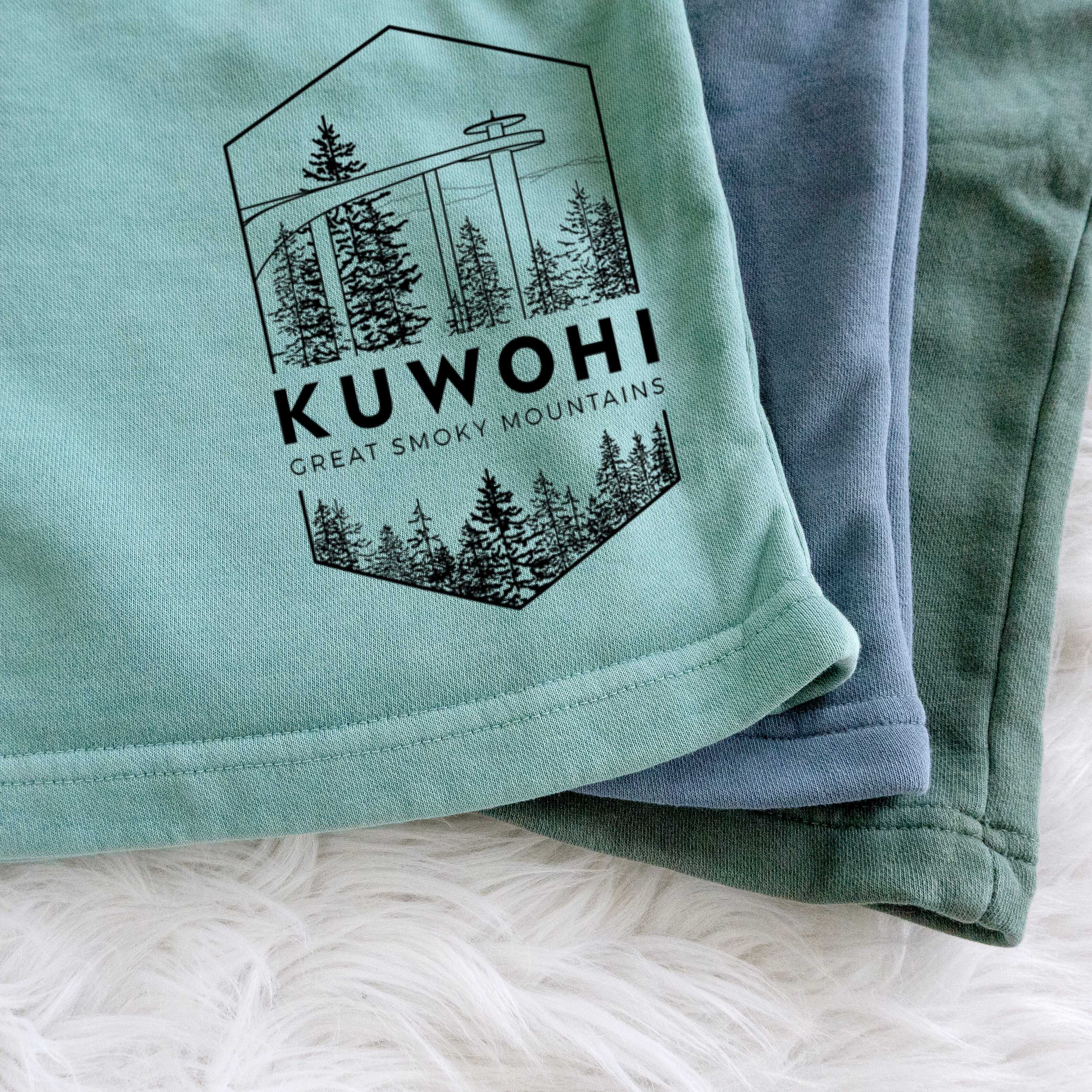 Kuwohi - Great Smoky Mountains National Park - Unisex Pigment Dyed Shorts