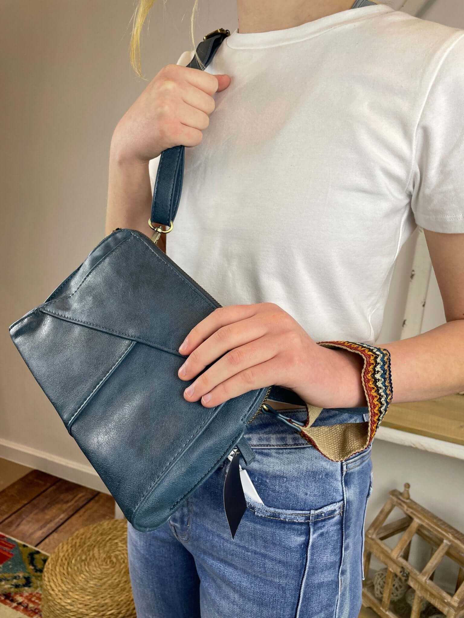 Gigi Crossbody with Woven Wrist Strap