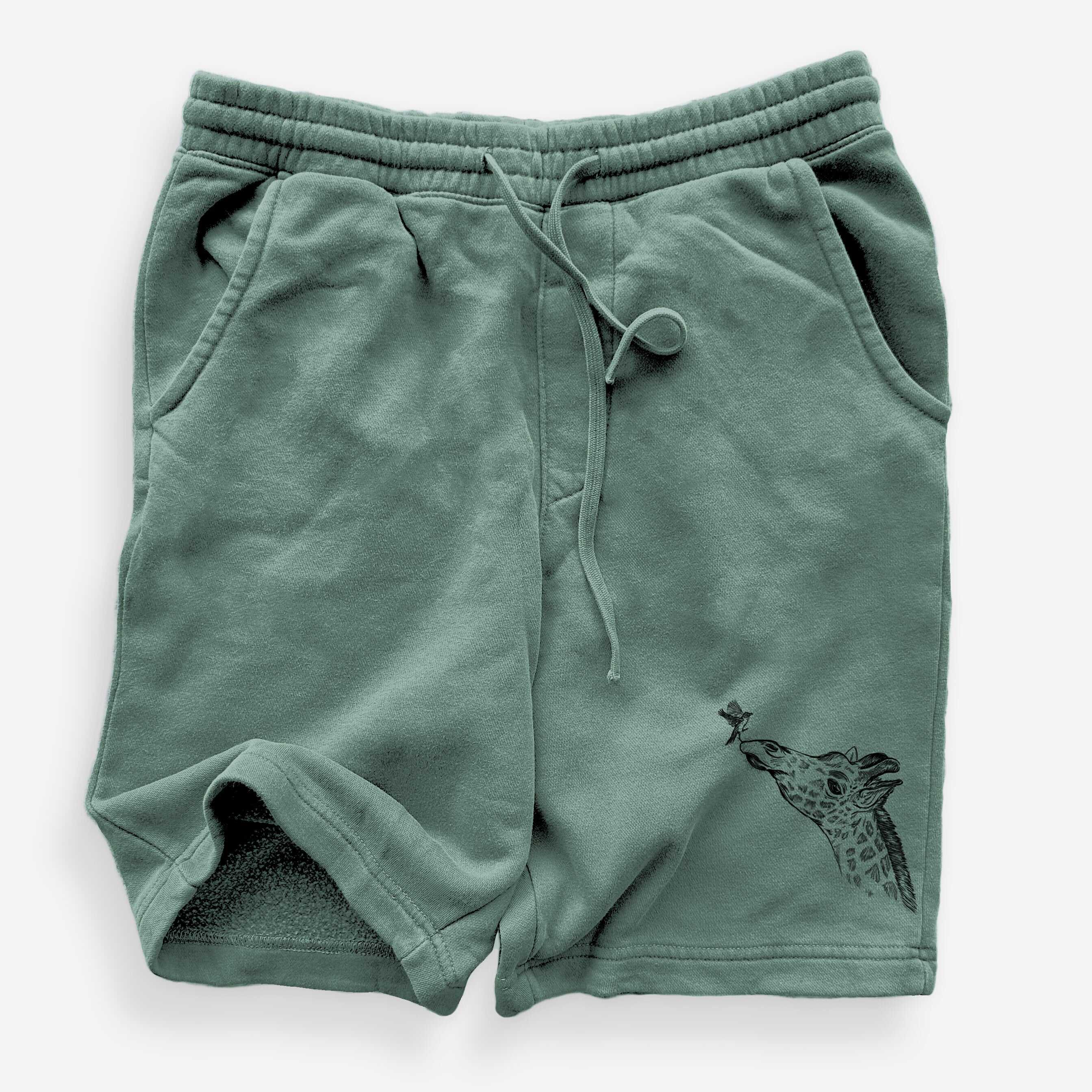 Northern Giraffe - Giraffa camelopardalis - Unisex Pigment Dyed Shorts