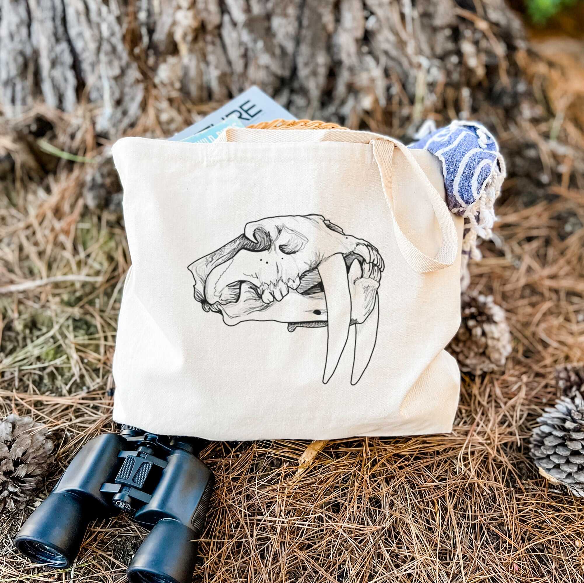 Saber-toothed Tiger Skull - Tote Bag