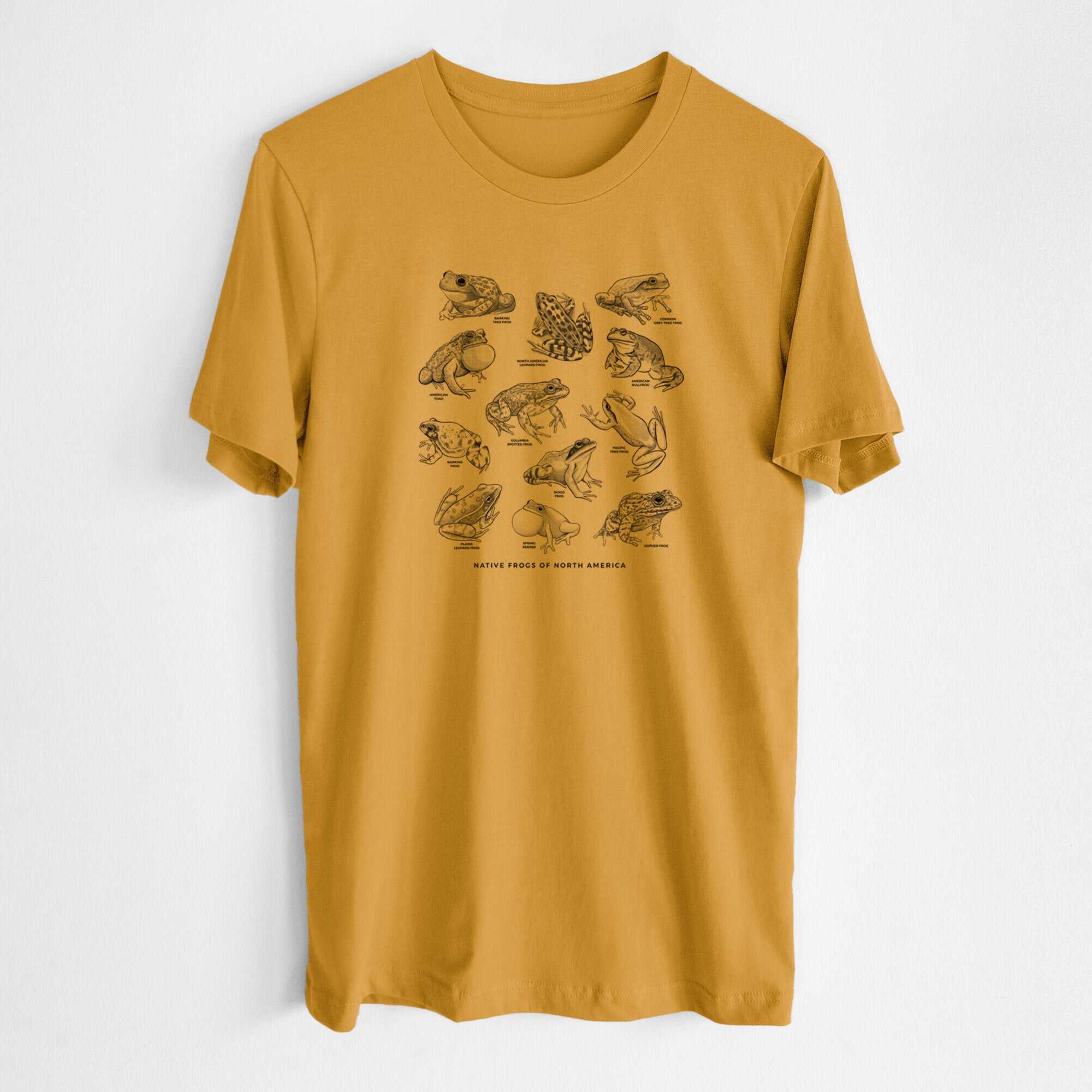 An Illustrated Guide to Native Frogs of North America - Lightweight 100% Cotton Unisex Crewneck