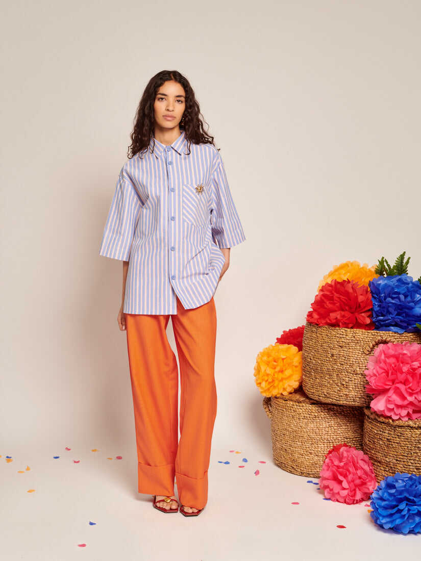Verano Boxy Striped Shirt