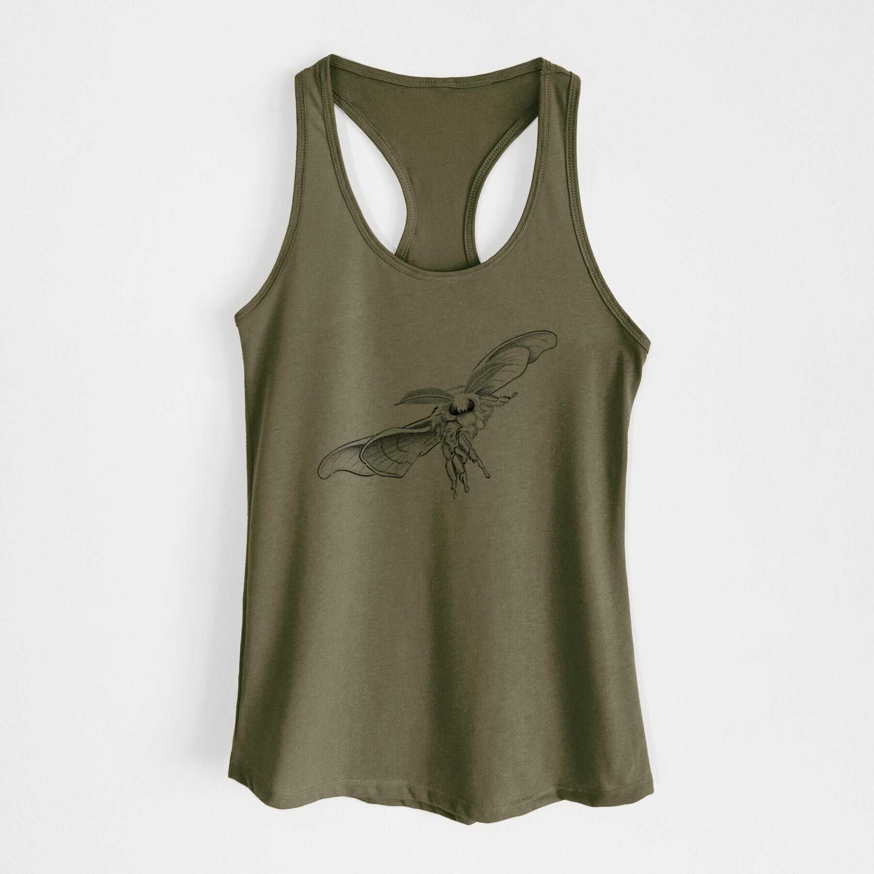 Domestic Silk Moth - Bombyx mori - Women's Racerback Tanktop