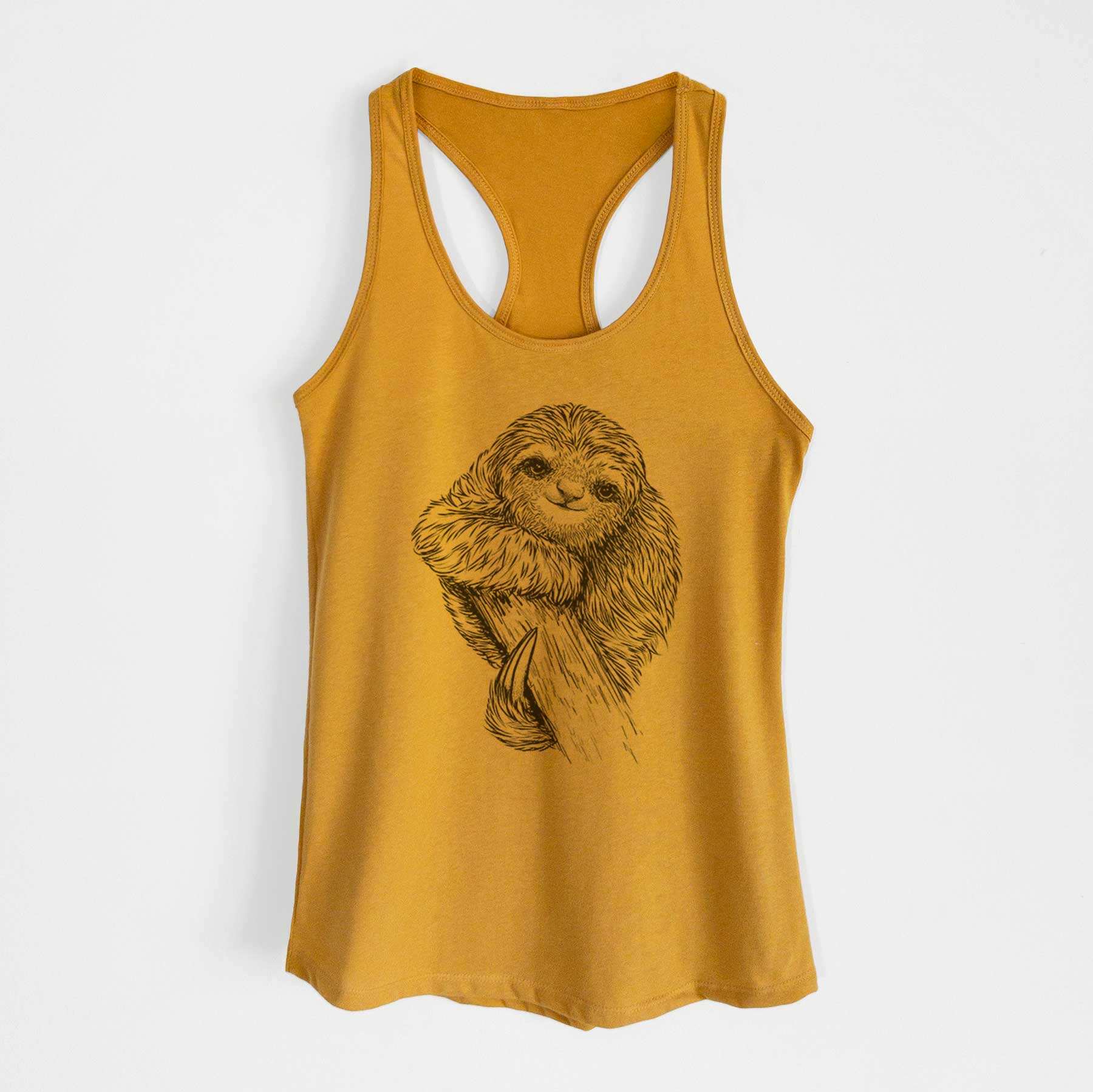 Pygmy Three-toed Sloth - Bradypus pygmaeus - Women's Racerback Tanktop