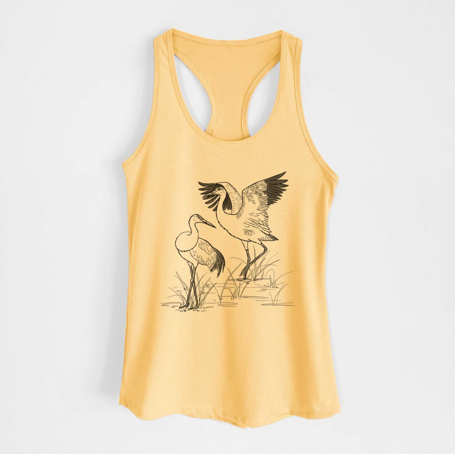 Sandhill Cranes - Grus canadensis - Women's Racerback Tanktop