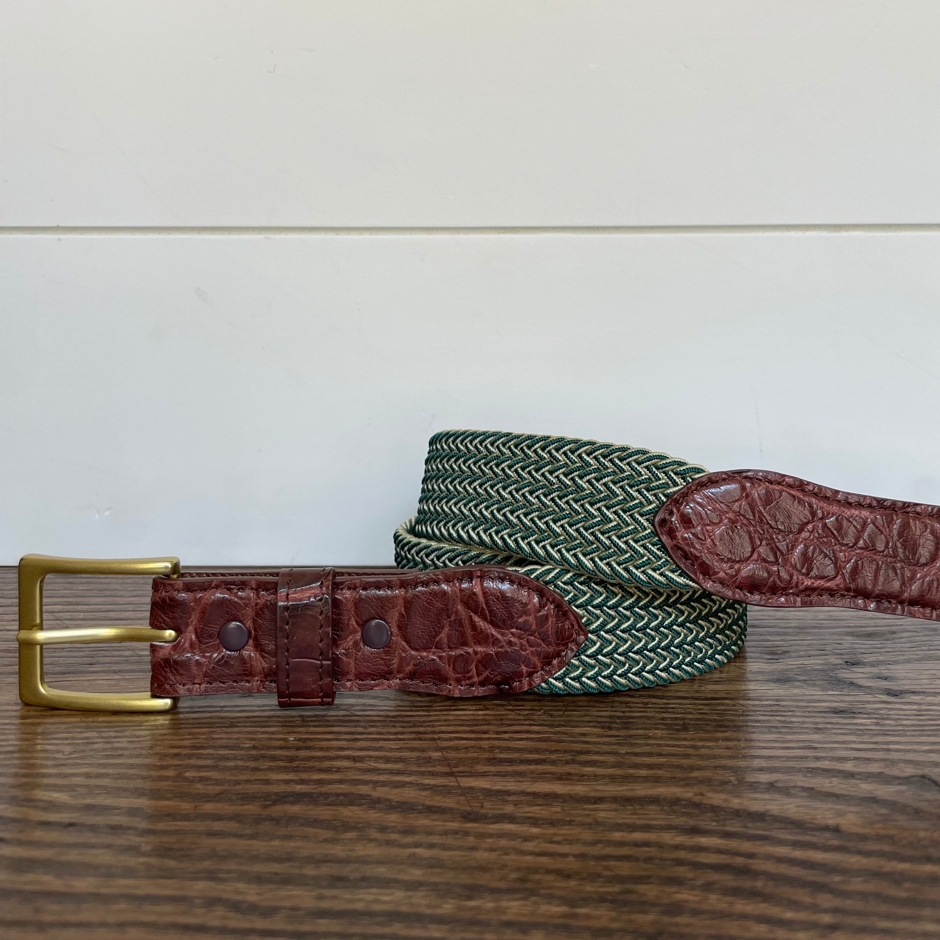 The Stretch Belt, Green & White