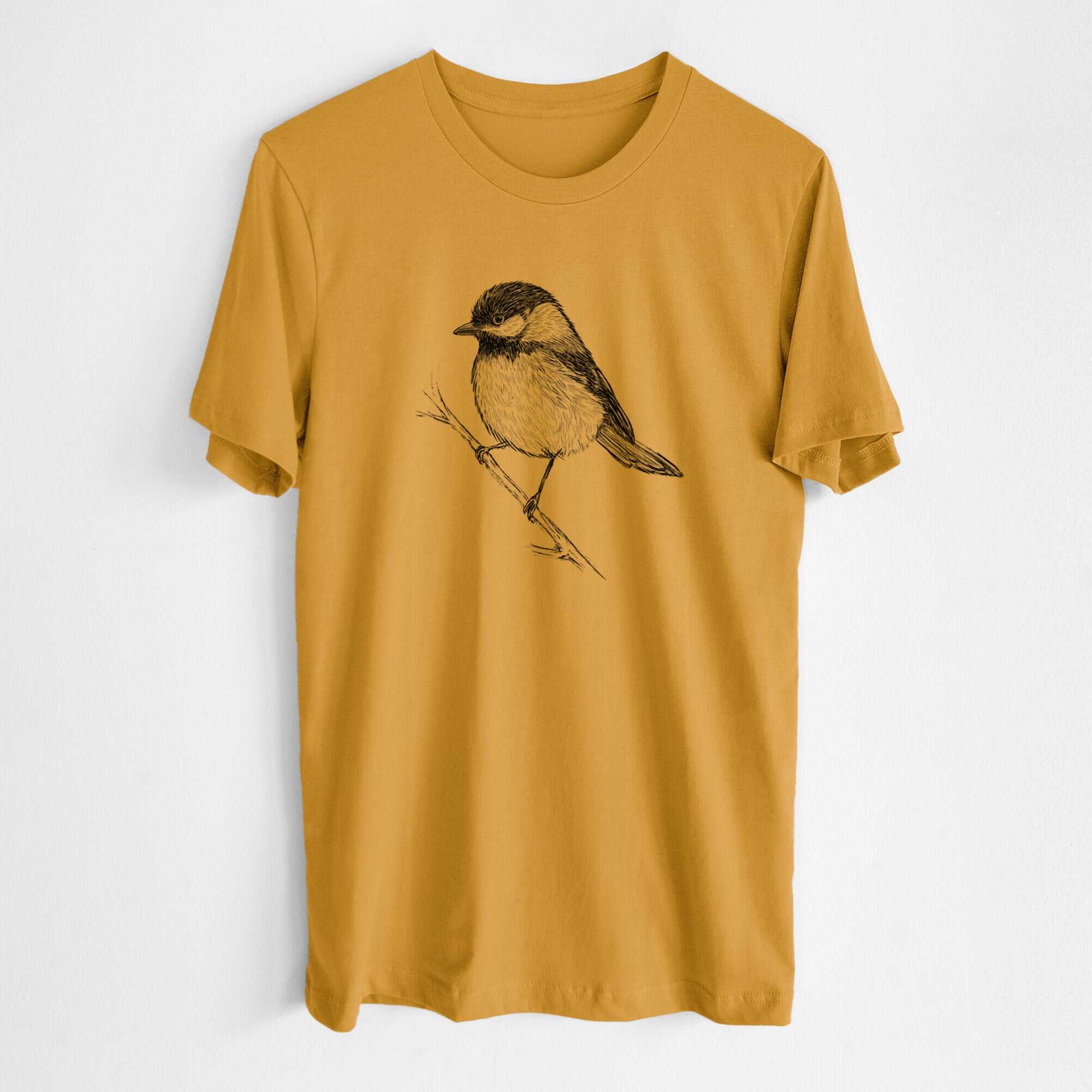 Black-capped Chickadee - Poecile atricapillus - Lightweight 100% Cotton Unisex Crewneck