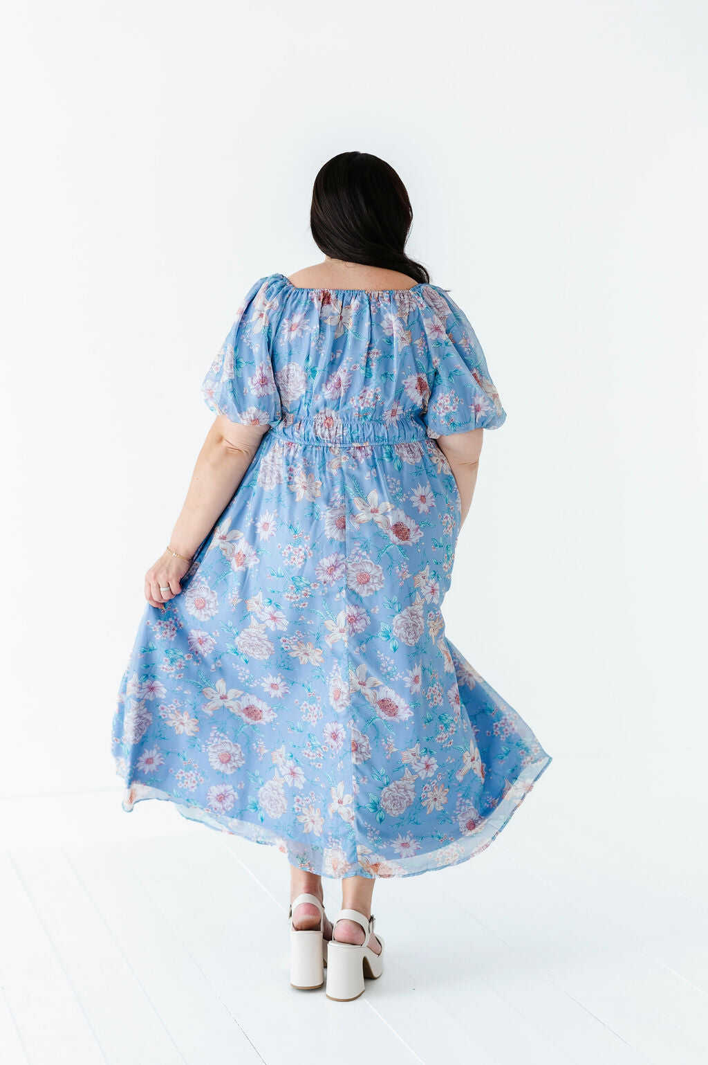 Greer Organza Dress in Blue - Size 2X Left