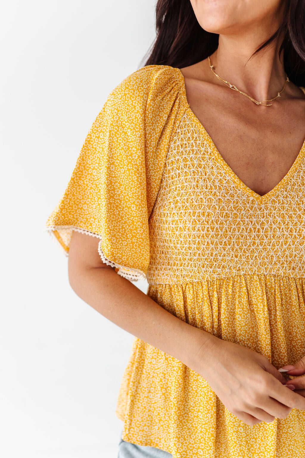 Sunny Peplum Top - Size M Left