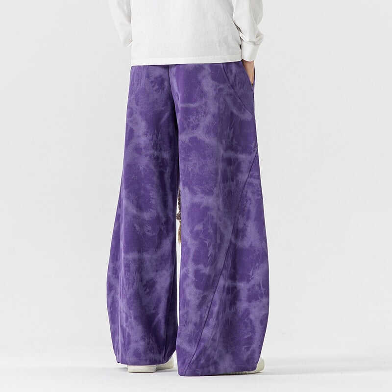 ACID WASH WIDE LEG SWEATPANTS