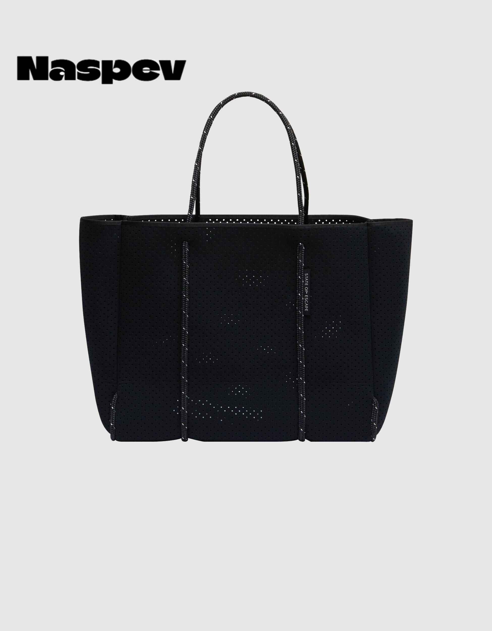 Flying Solo tote in highlight fleck black