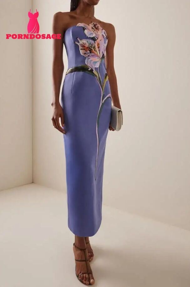 Embroidered Off-Shoulder Midi Dress