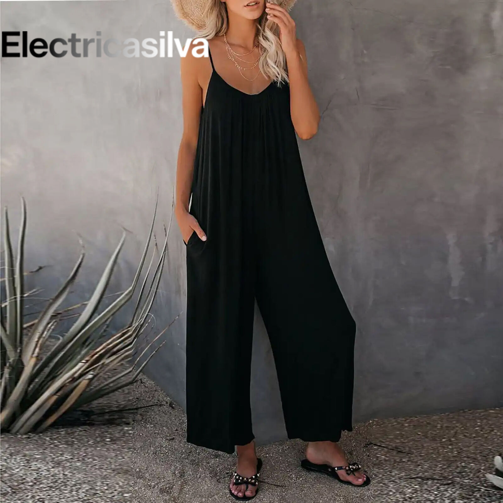 Ultimate Flowy Wide leg Jumpsuit with Pockets