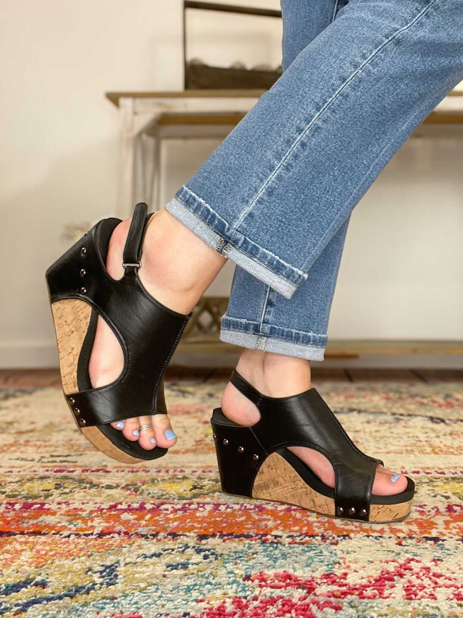 Corky's Footwear Tiffanee Wedge Sandal - Black