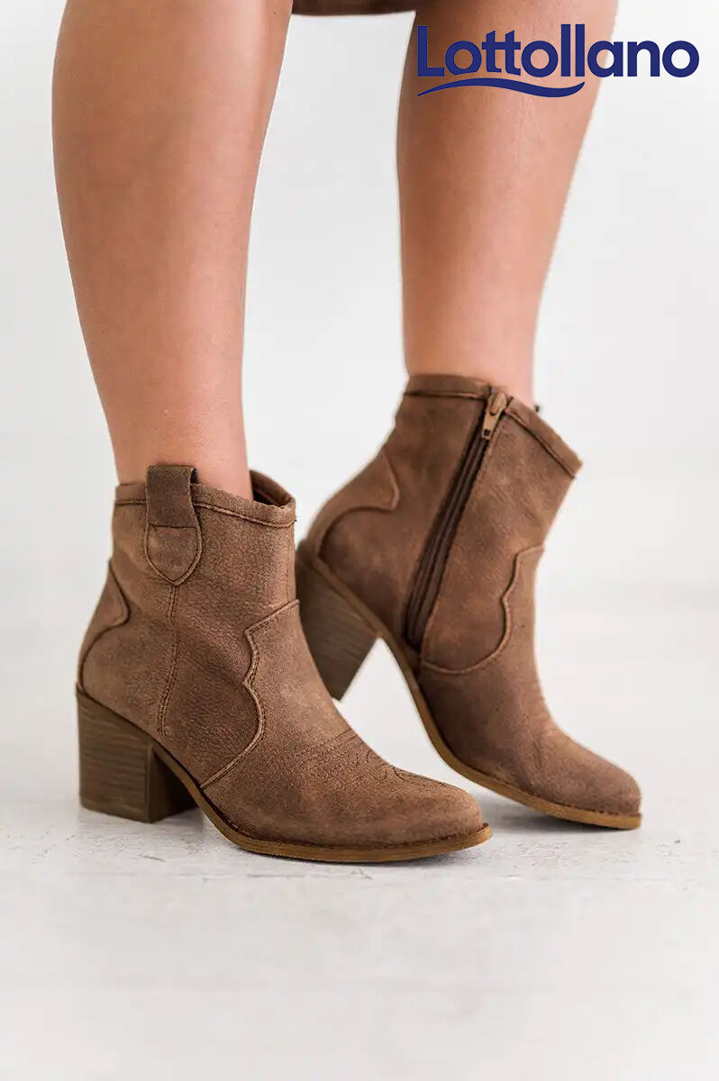 Unite Western Boot in Taupe - Size 6 Left