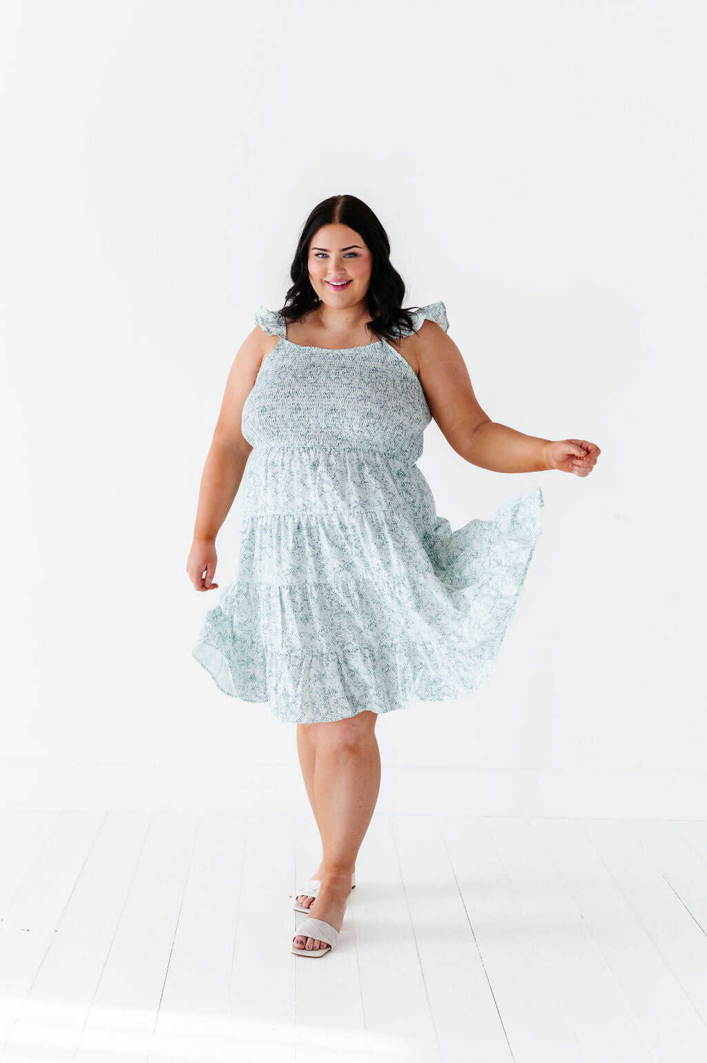 Quincy Ruffle Strap Dress - Size 1X and 2X Left