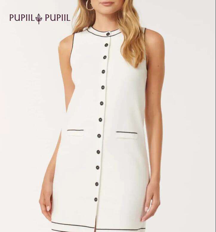 Tipped Mini Dress